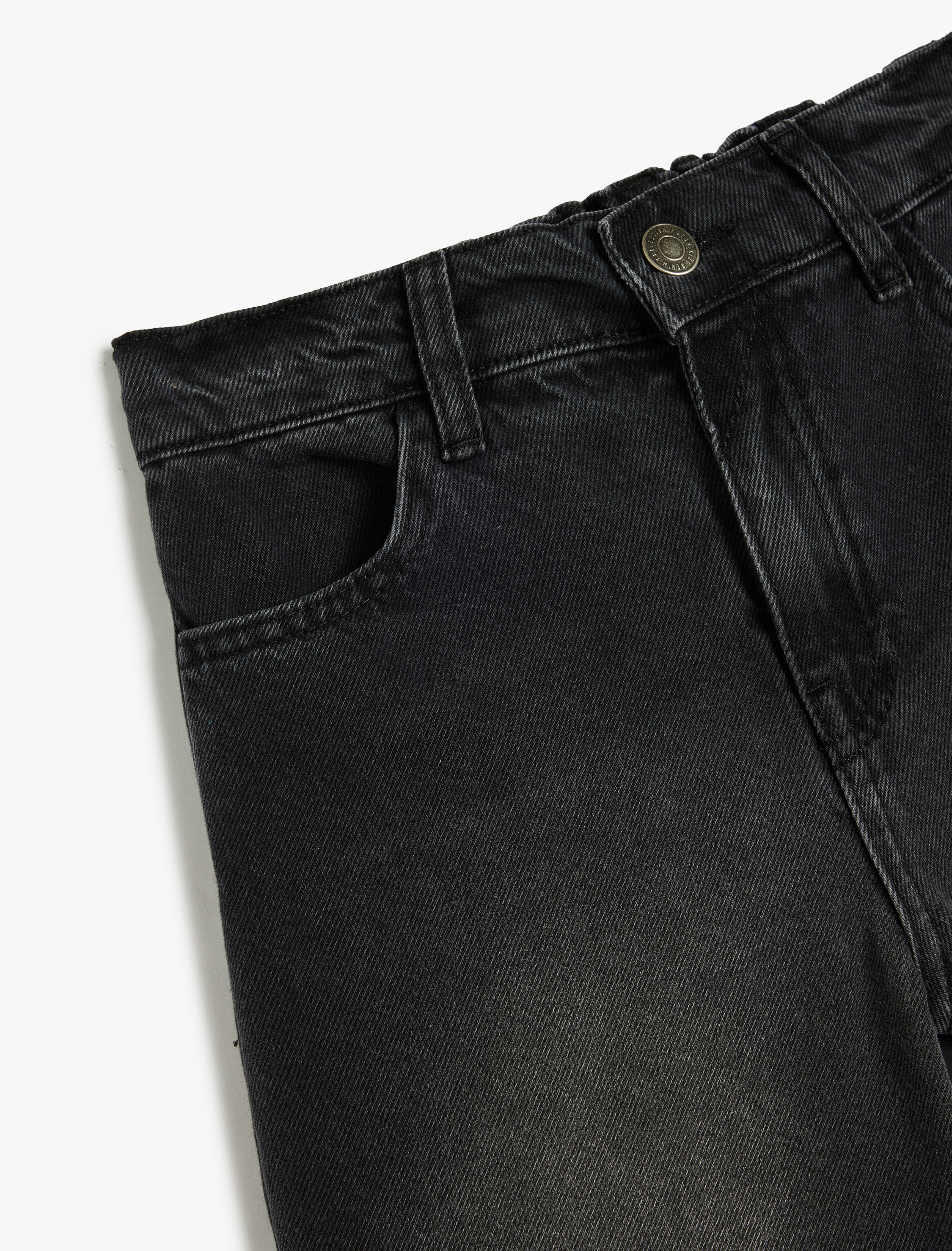 Erkek Çocuk Kot Pantolon Pamuklu Cepli Beli Lastikli