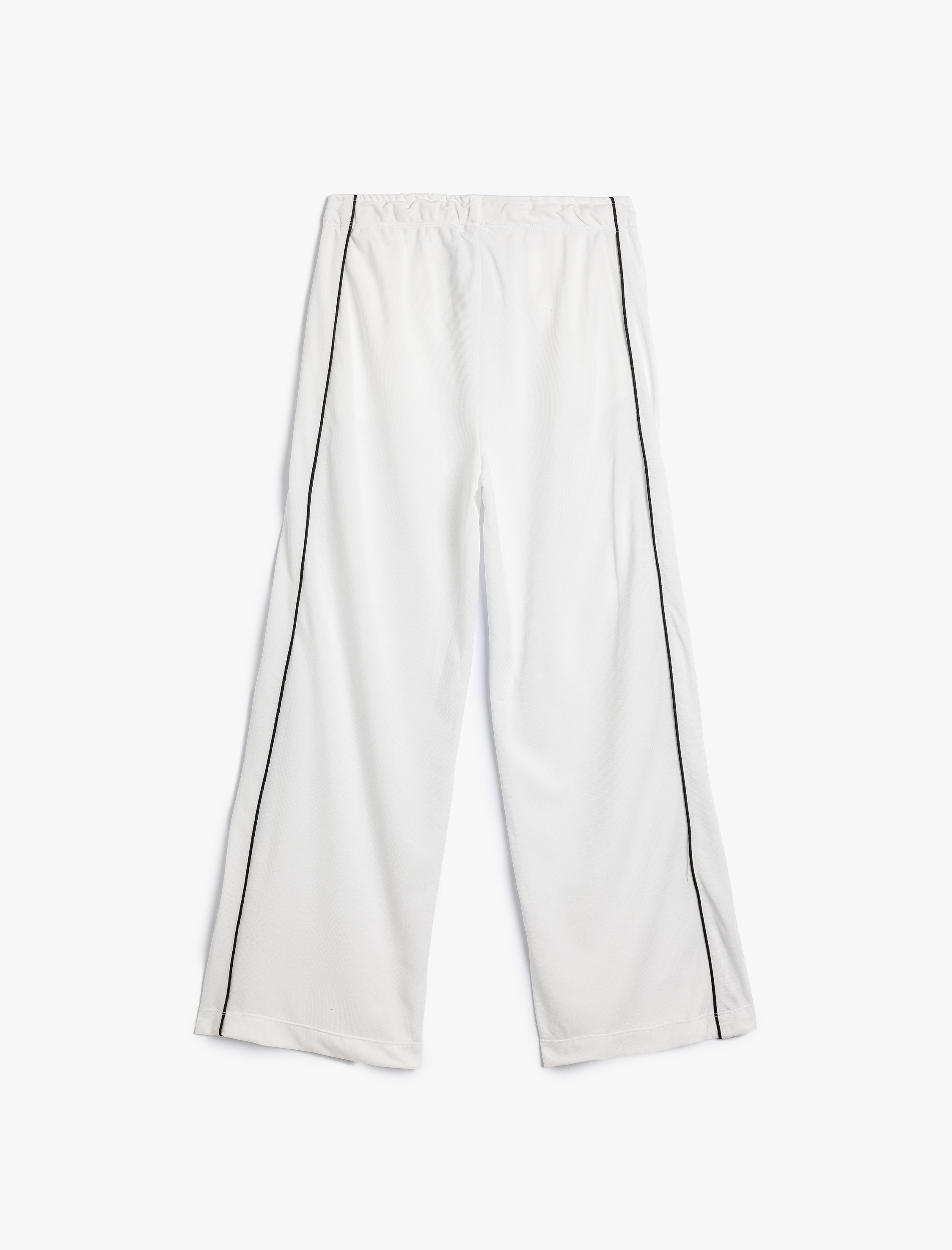  Kız Çocuk Basic Bol Paça Pantolon Beli Lastikli Şerit Detaylı