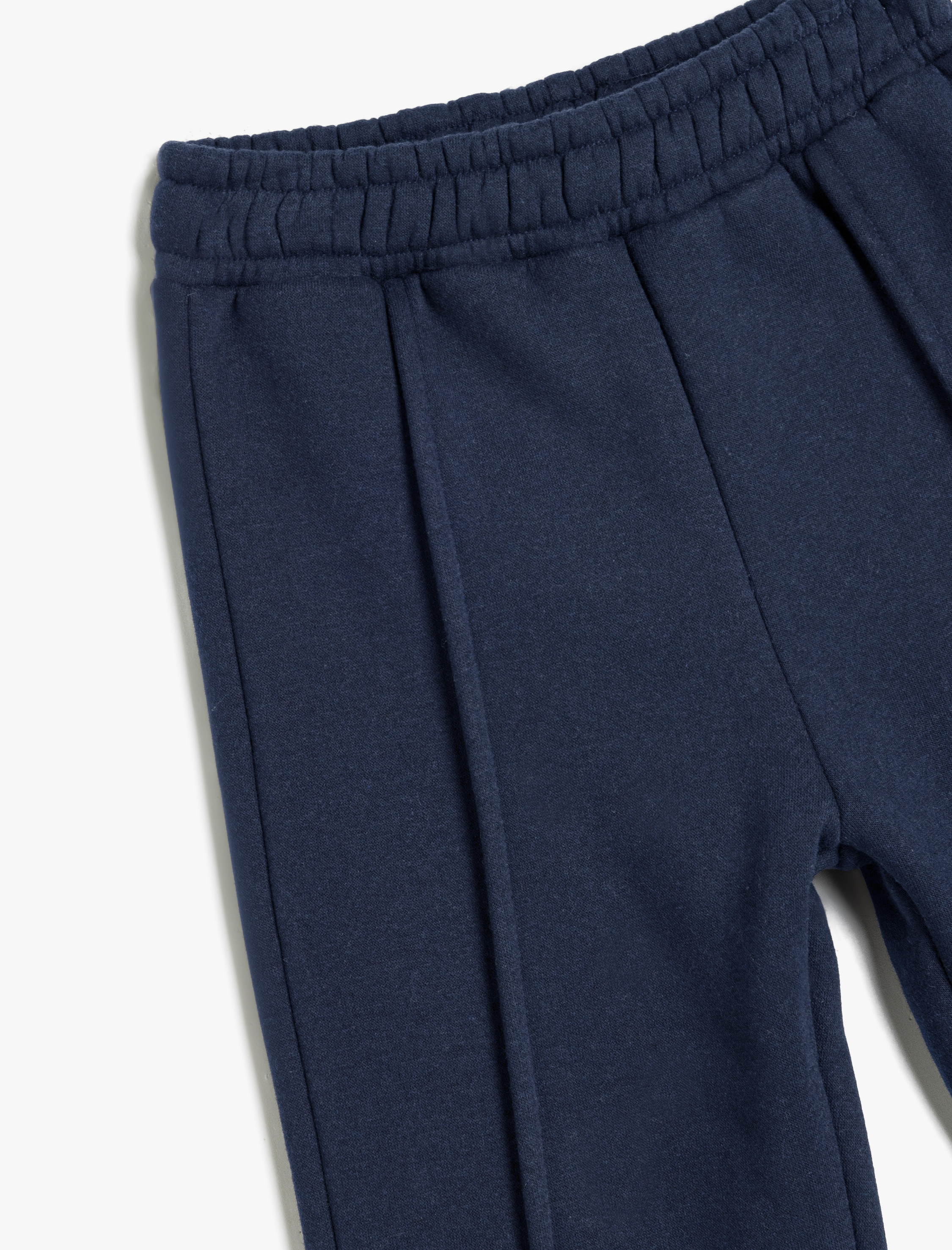  Kız Çocuk Basic Eşofman Altı Nervürlü Beli Lastikli Şardonlu