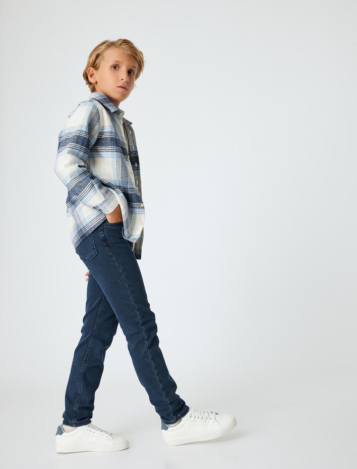 Erkek Çocuk Normal Bel Dar Paça Kot Pantolon - Slim Jean