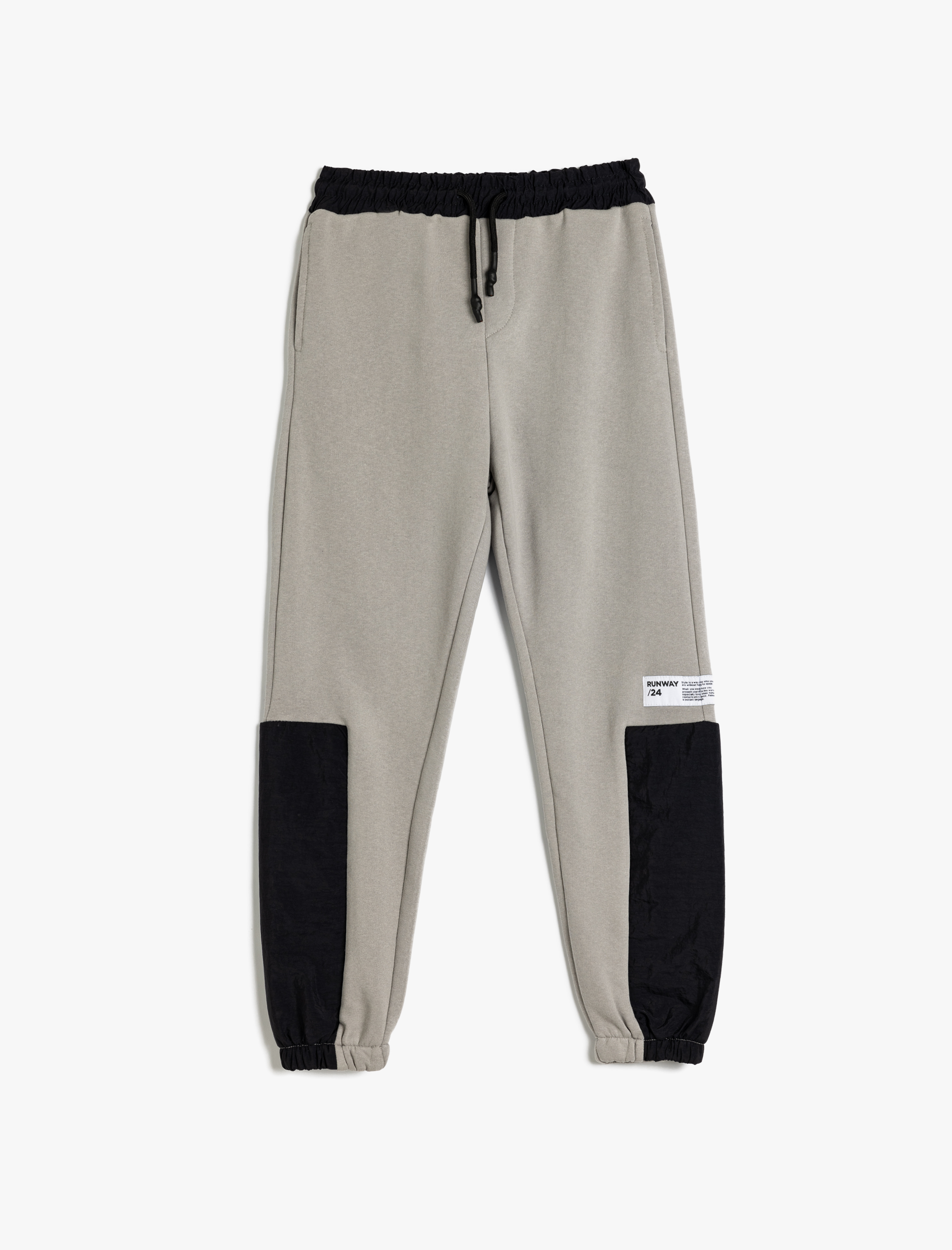  Erkek Çocuk Jogger Eşofman Altı Renk Bloklu Beli Bağlamalı Cepli