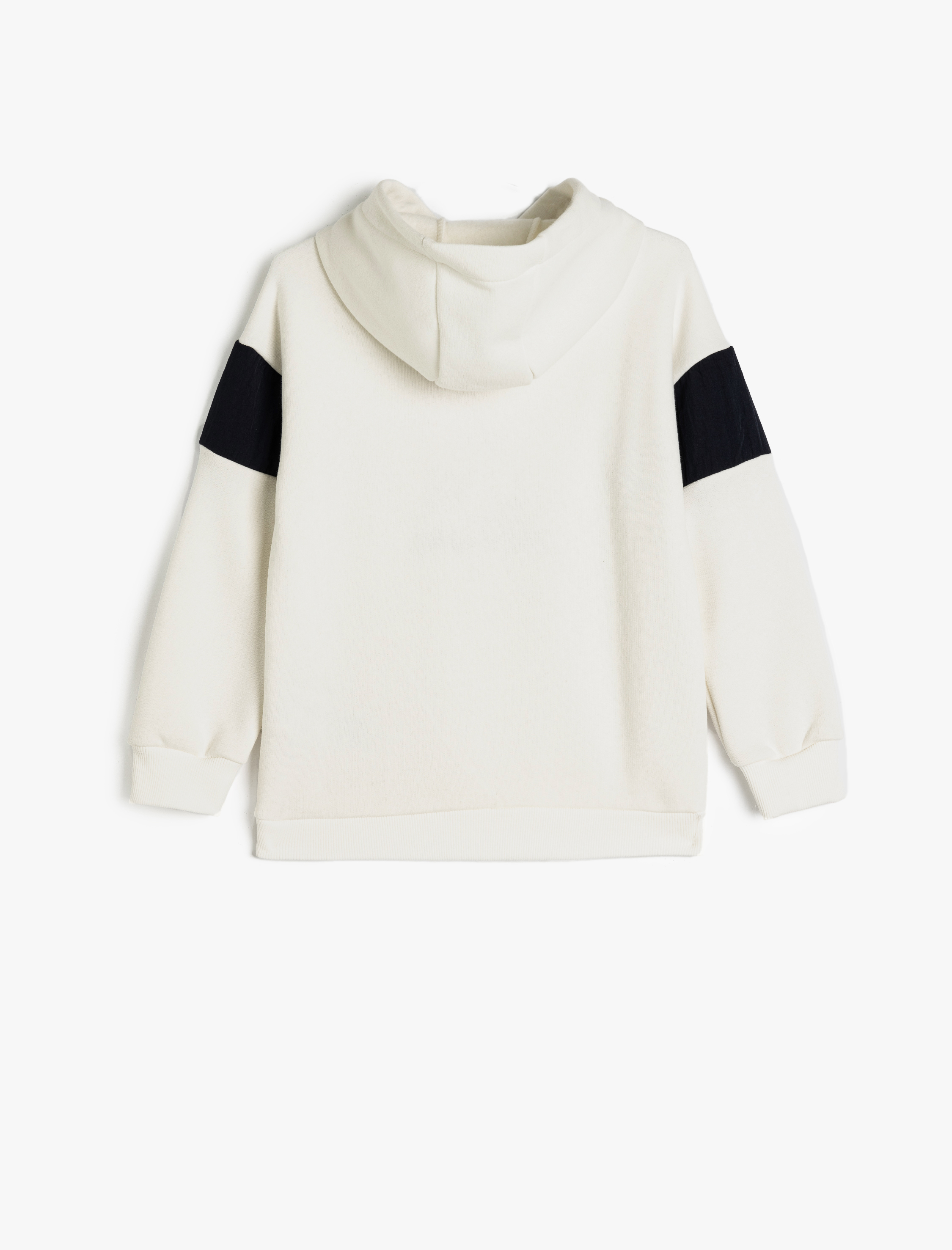  Erkek Çocuk Kapşonlu Sweatshirt Kayak Temalı Baskılı Uzun Kollu Şardonlu