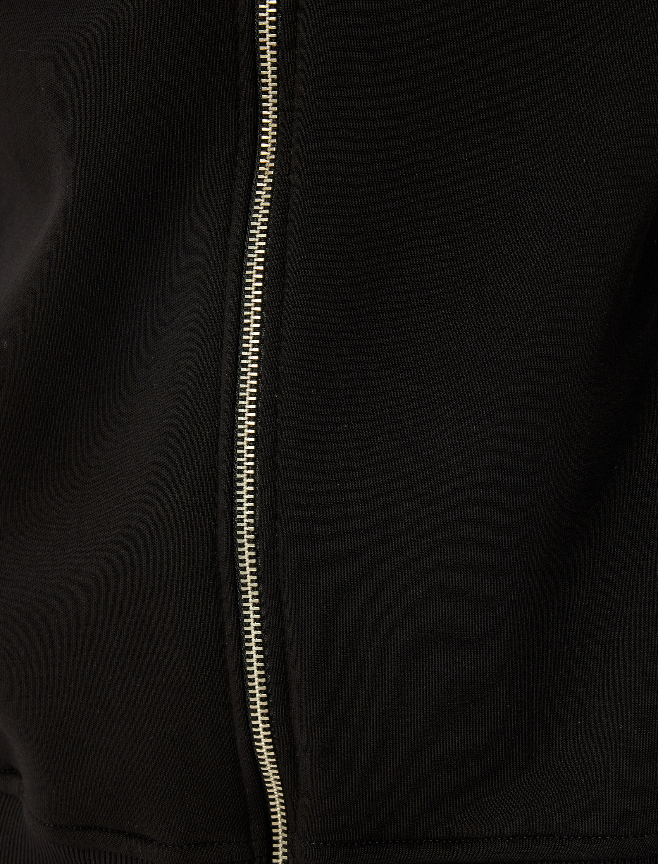   Şardonlu Pamuk Karışımlı Cep Detaylı Fermuarlı Dik Yaka Hırka