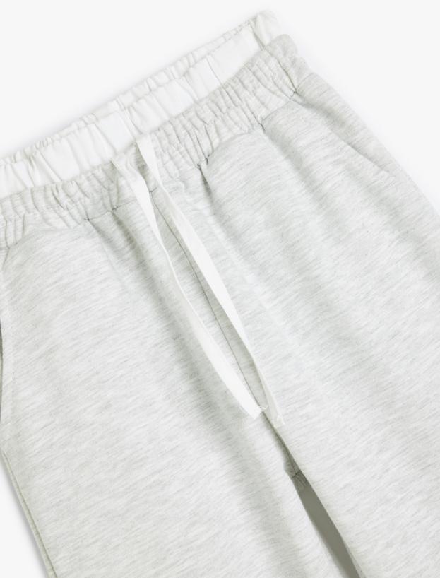 Basic Jogger Eşofman Altı Beli Lastikli Çift Bel Detaylı_4