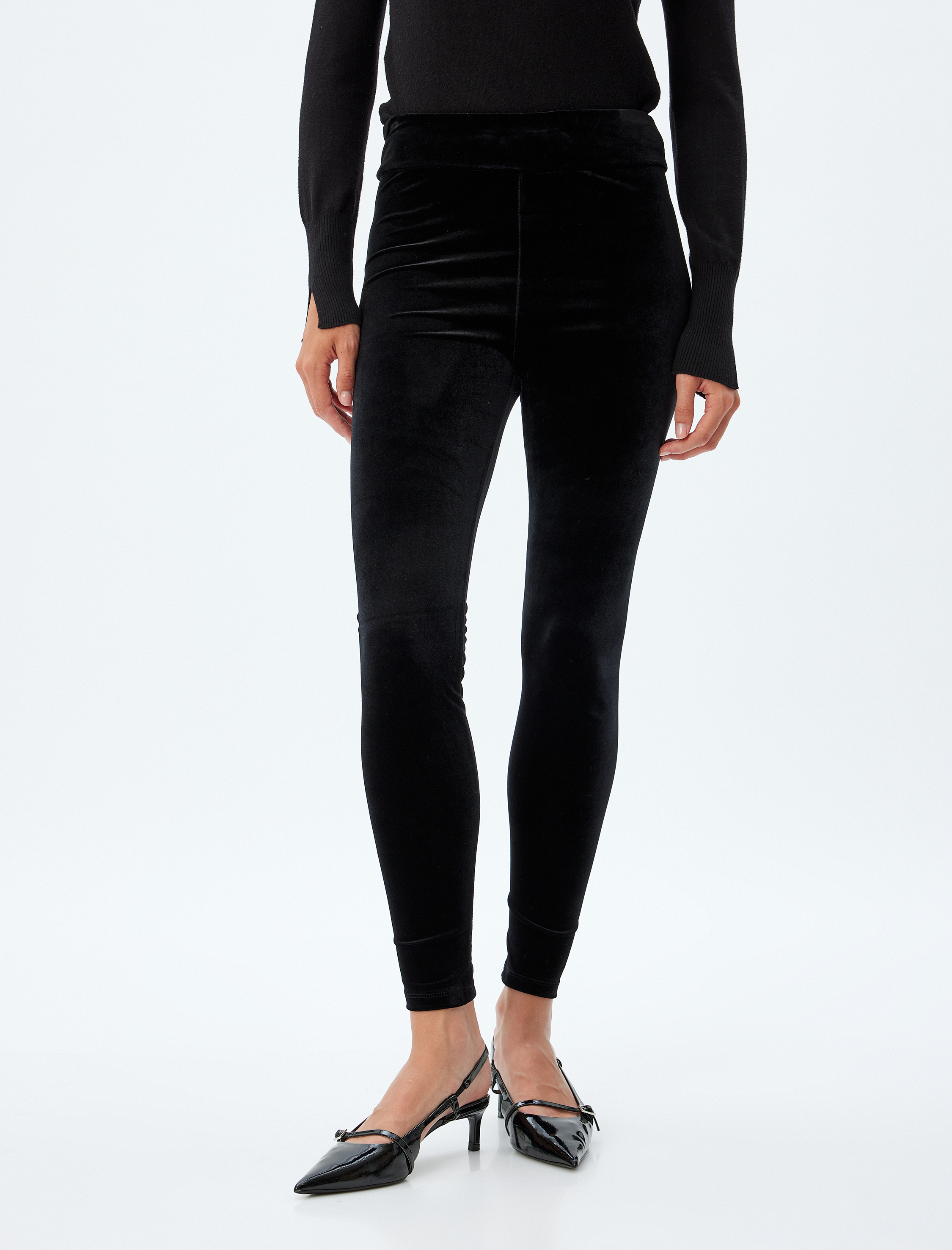   Kadife Tayt Standart Bel Slim Fit