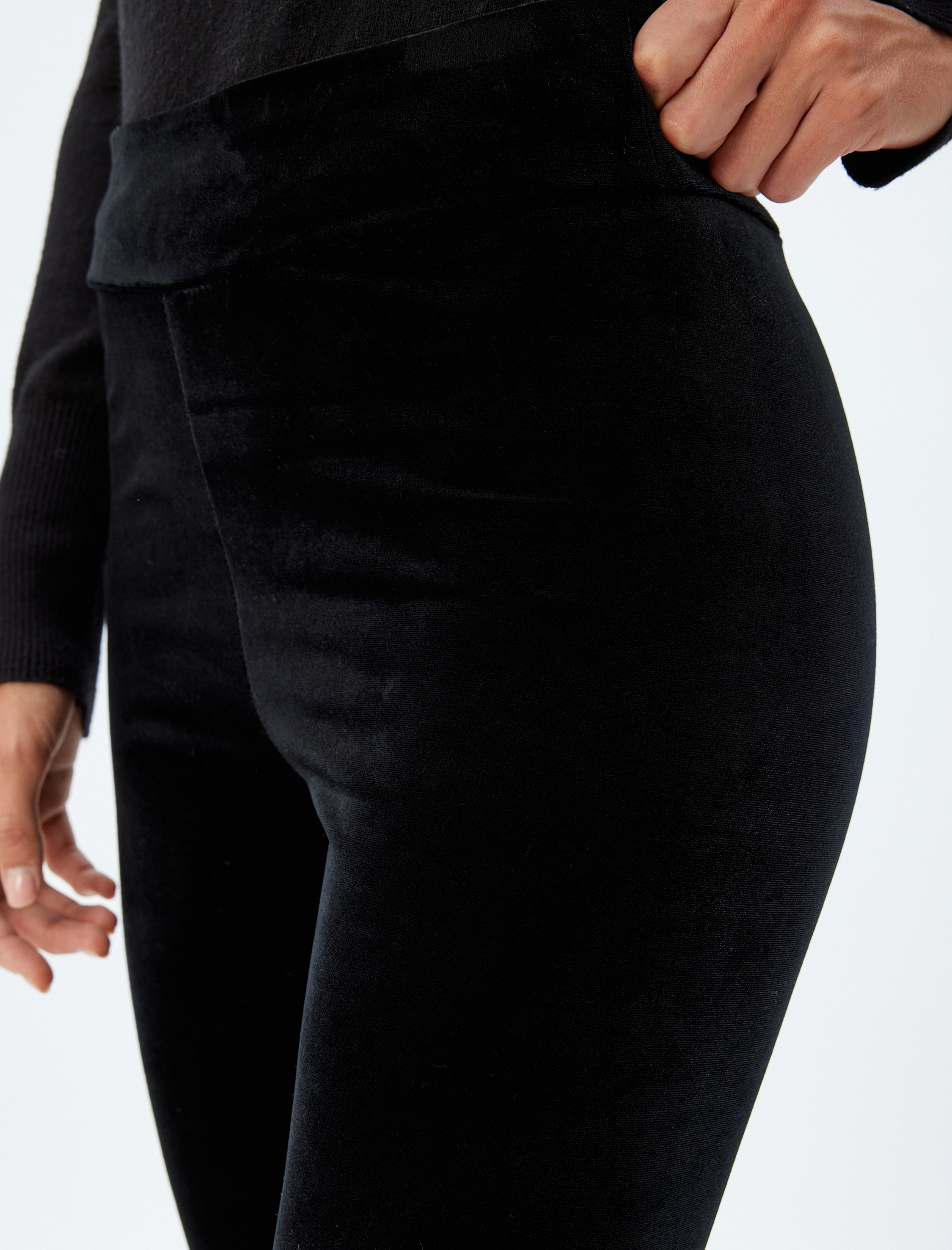   Kadife Tayt Standart Bel Slim Fit