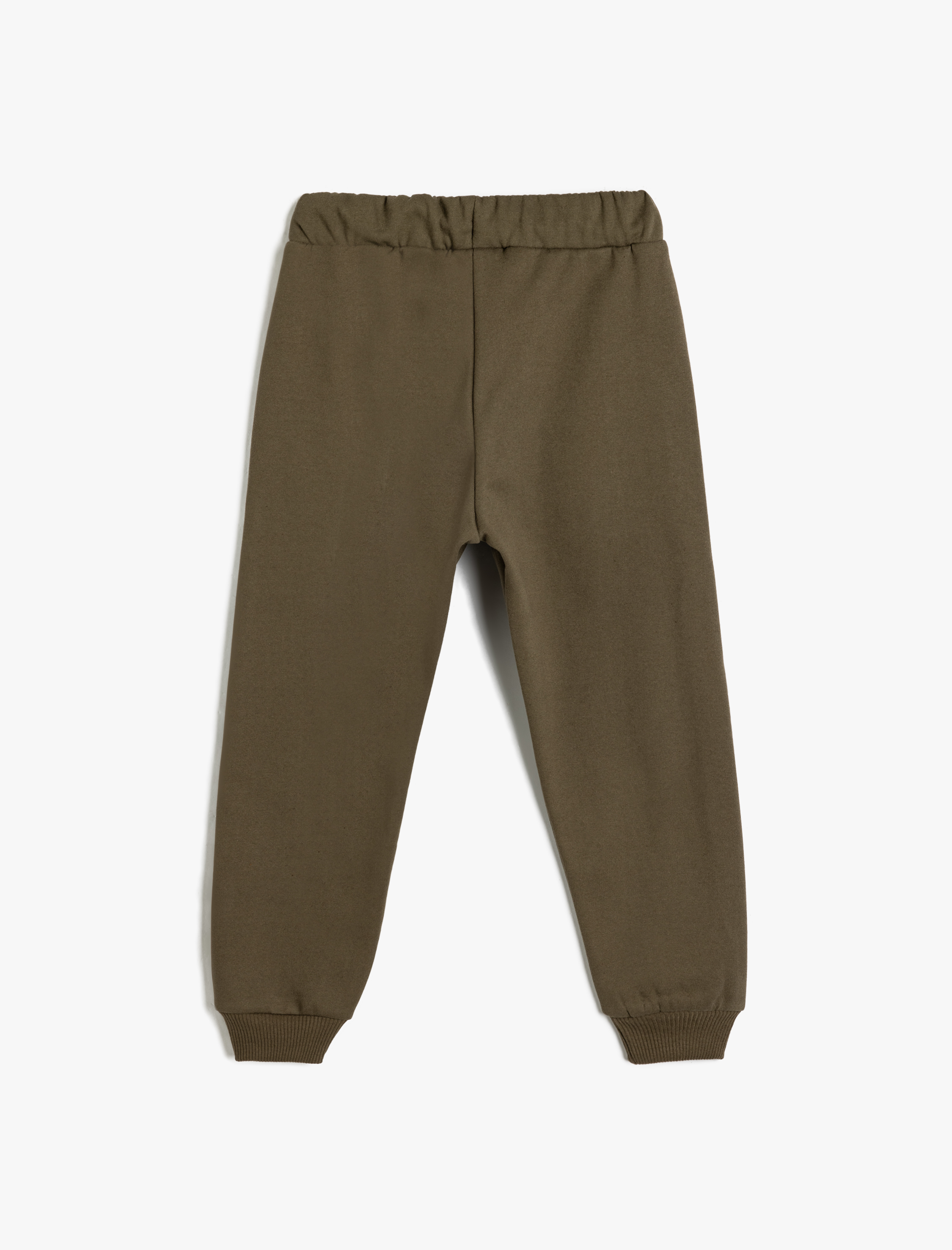  Erkek Çocuk Kolej Baskılı Cepli Beli Bağlamalı Şardonlu Jogger Eşofman Altı