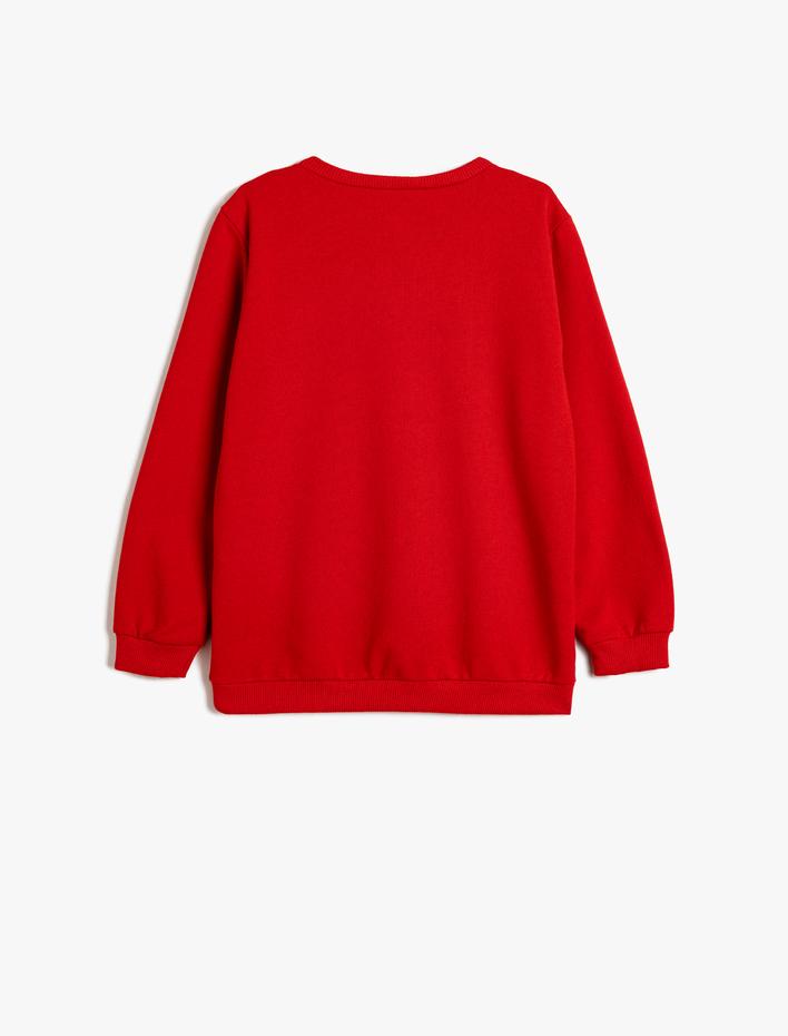 Erkek Çocuk Atatürk Baskılı Sweatshirt Şardonlu Bisiklet Yaka Uzun Kollu