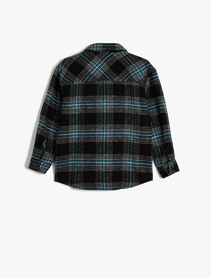 Erkek Çocuk Oduncu Gömlek Uzun Kollu Düğme Kapamalı