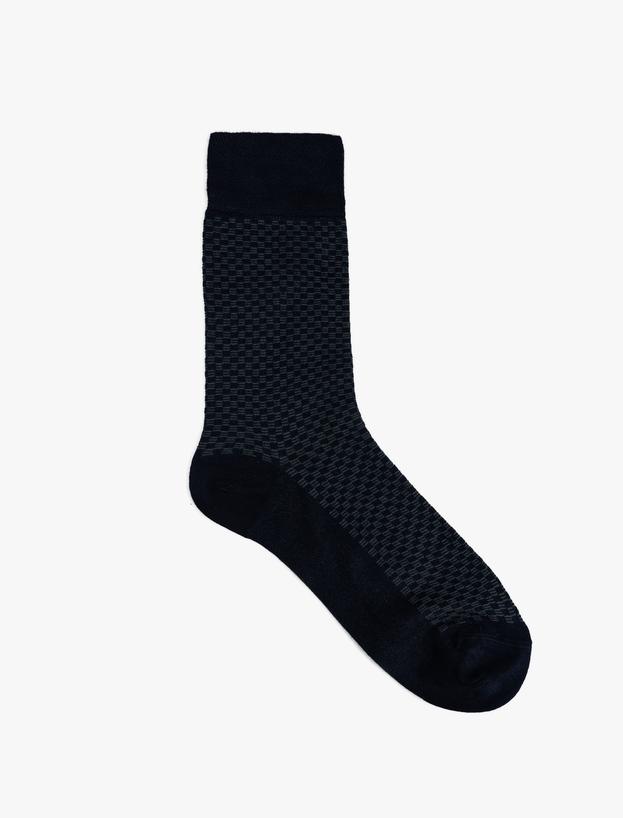 Bambu Soket Çorap Desenli Viskon Karışımlı_1