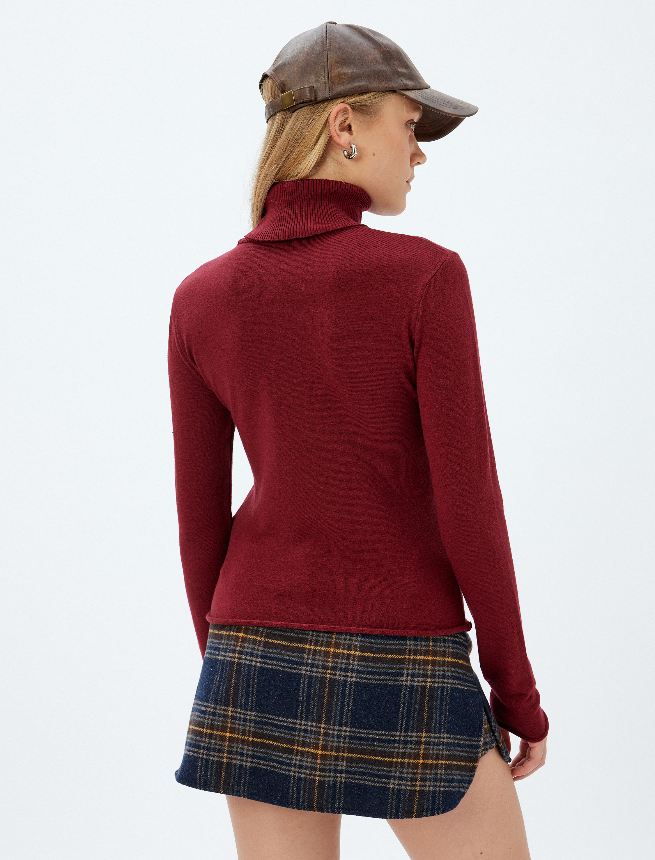   Balıkçı Yaka Triko Kazak Uzun Kollu Slim Fit