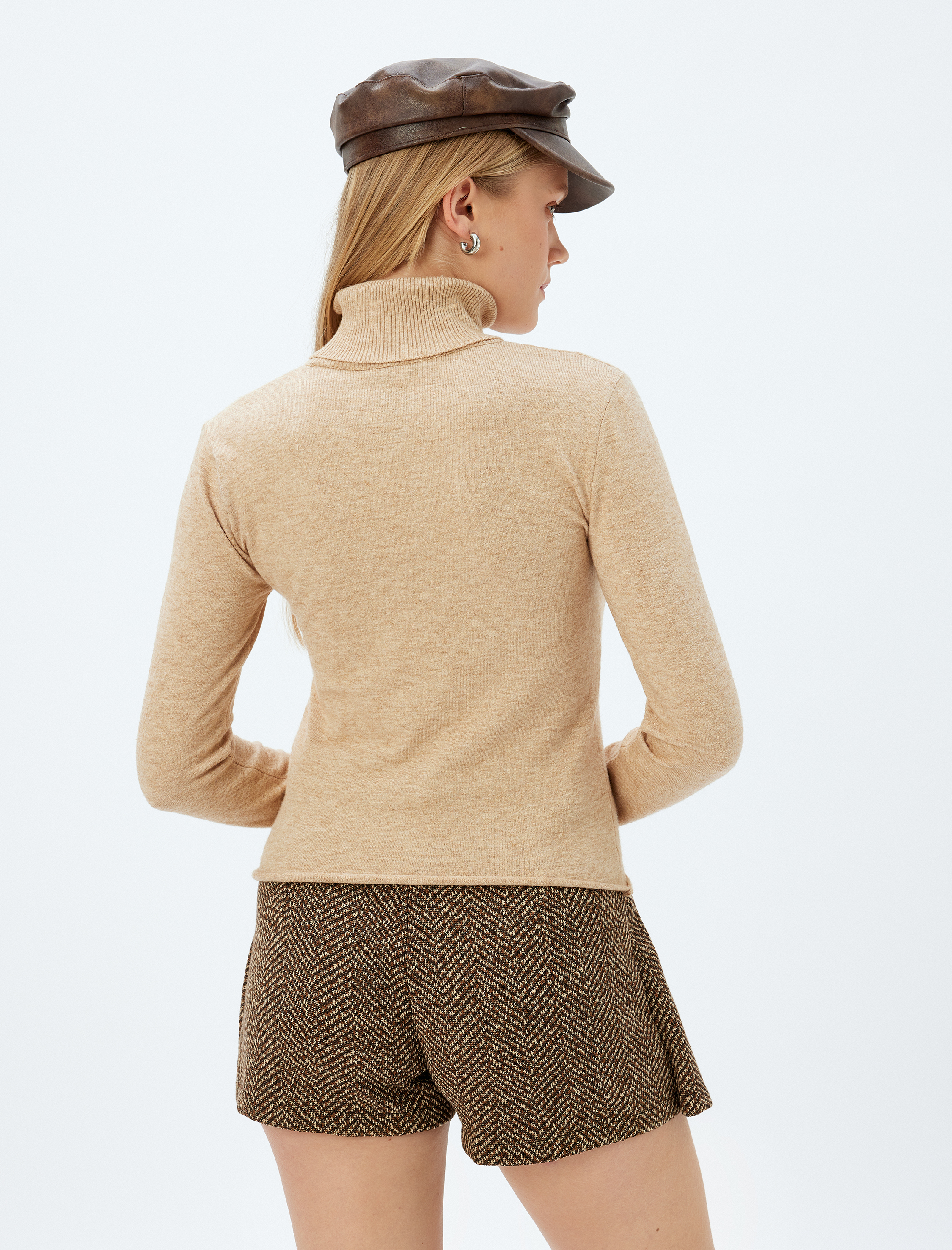   Balıkçı Yaka Triko Kazak Uzun Kollu Slim Fit