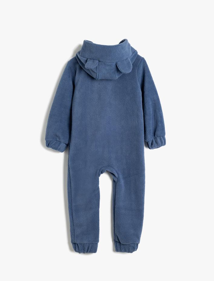 Erkek Bebek Polar Tulum Uzun Kollu Fermuar Kapamalı