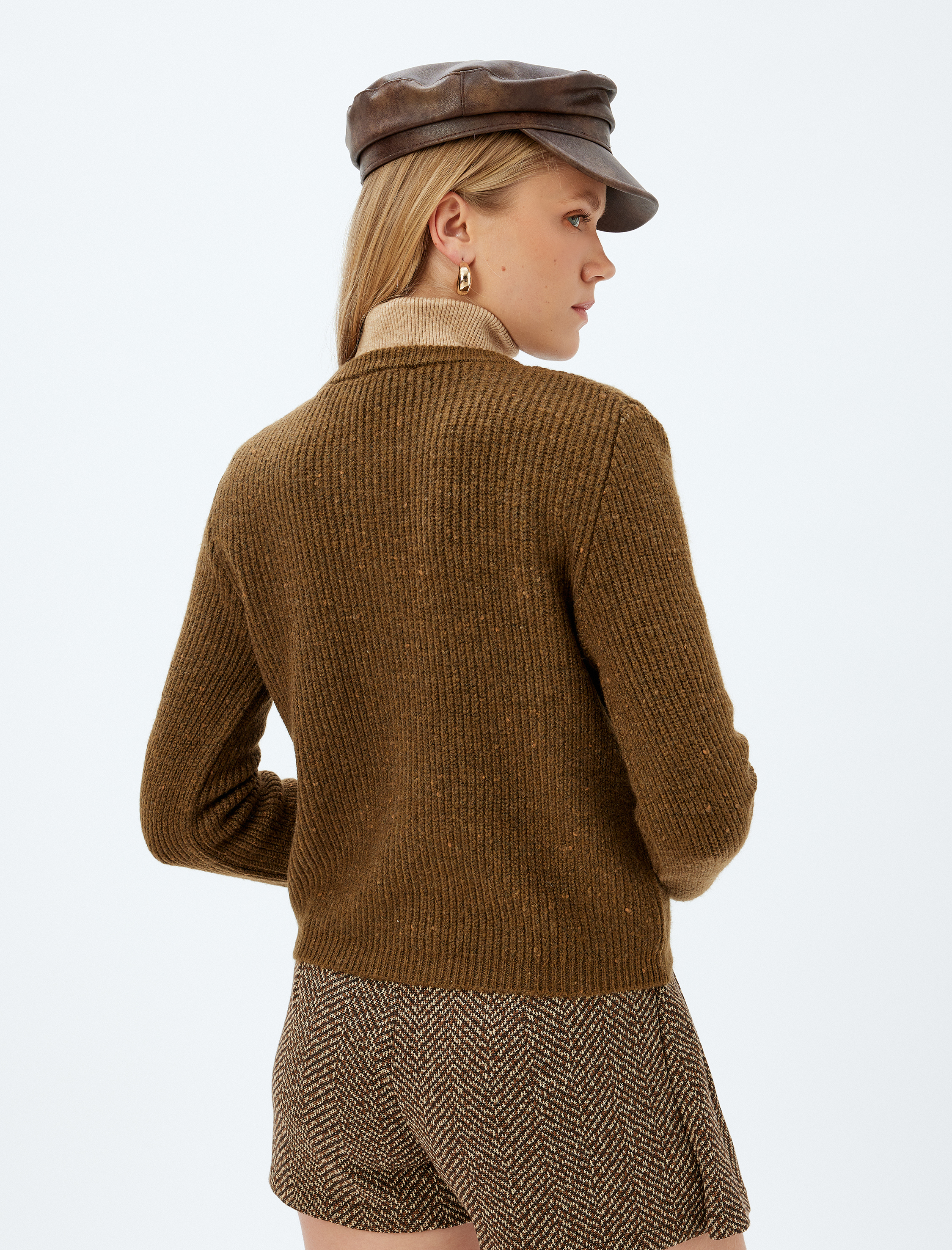 Koton X Sima Tarkan - Yuvarlak Yaka Düğmeli Slim Fit Triko Hırka