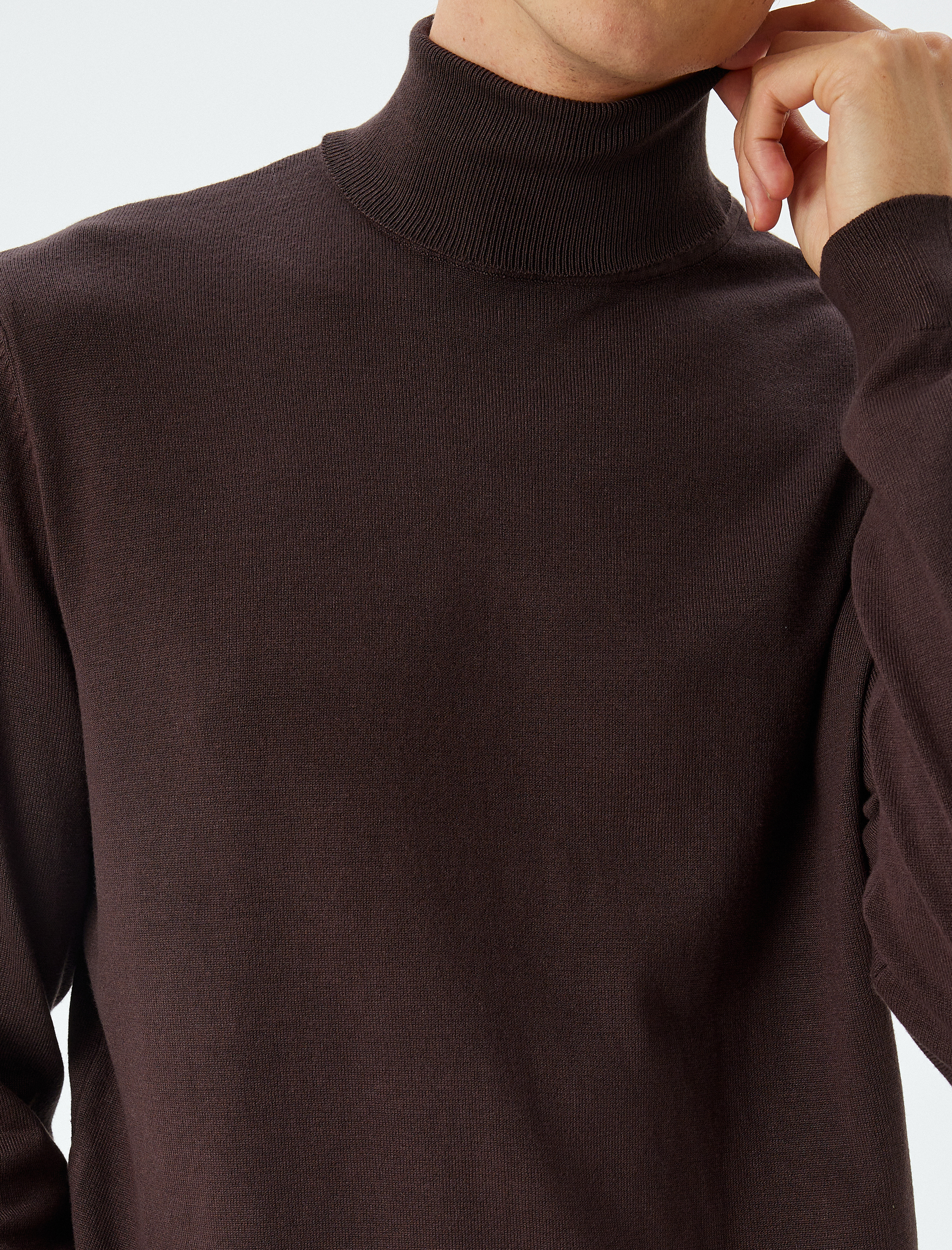   Triko Kazak Boğazlı Basic Viskon Karışımlı