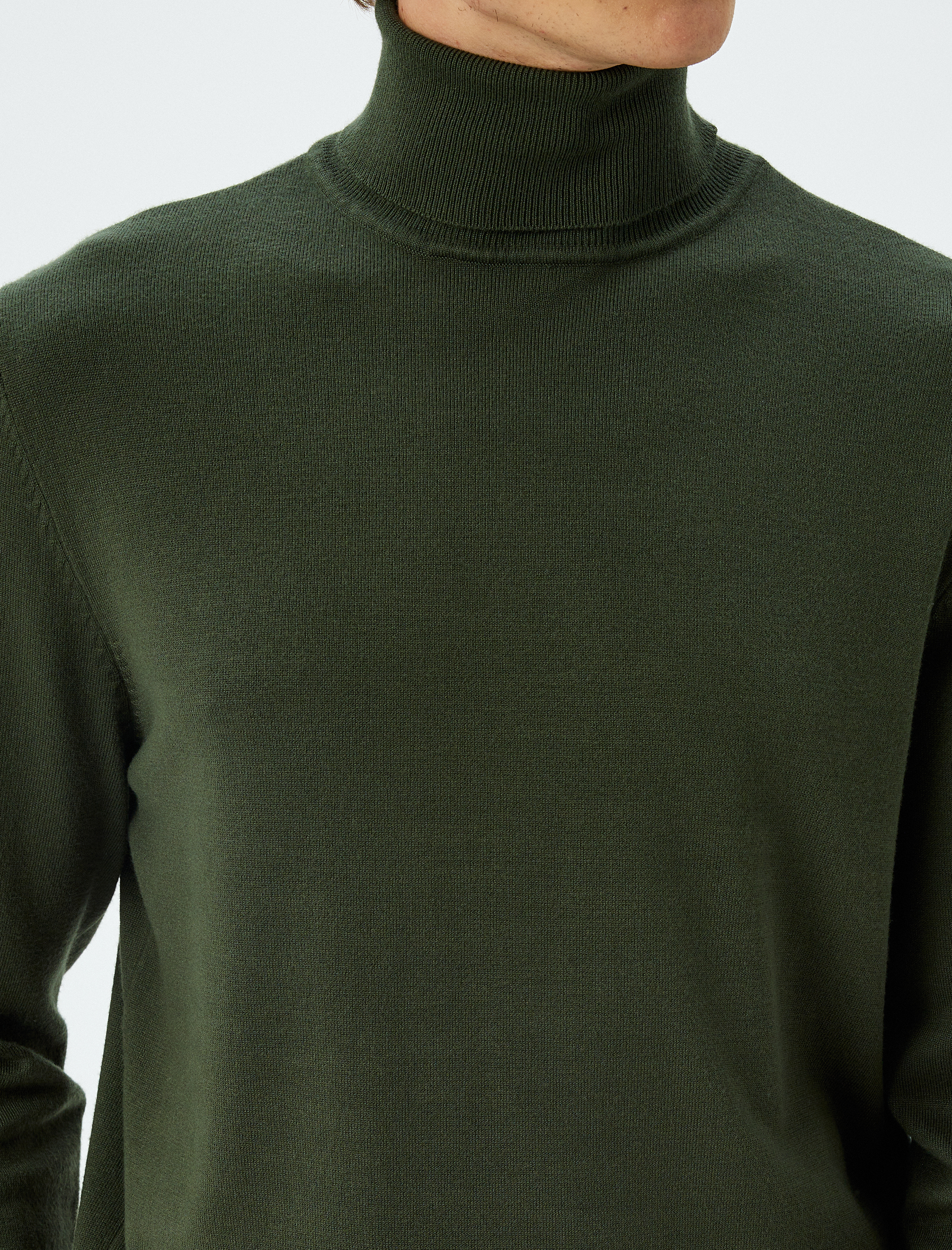   Triko Kazak Boğazlı Basic Viskon Karışımlı