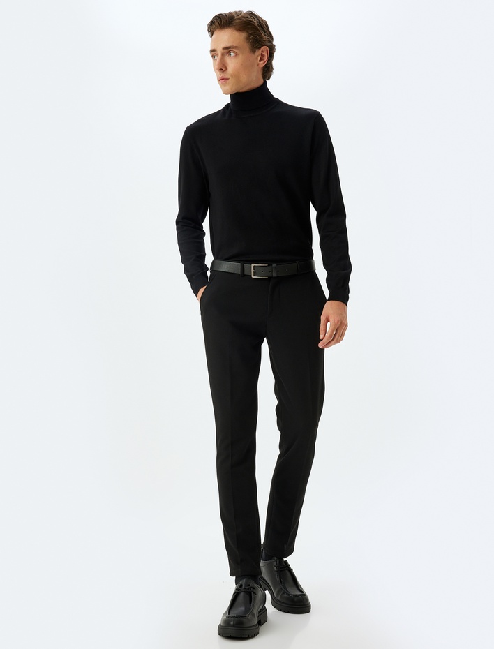  Triko Kazak Boğazlı Basic Viskon Karışımlı