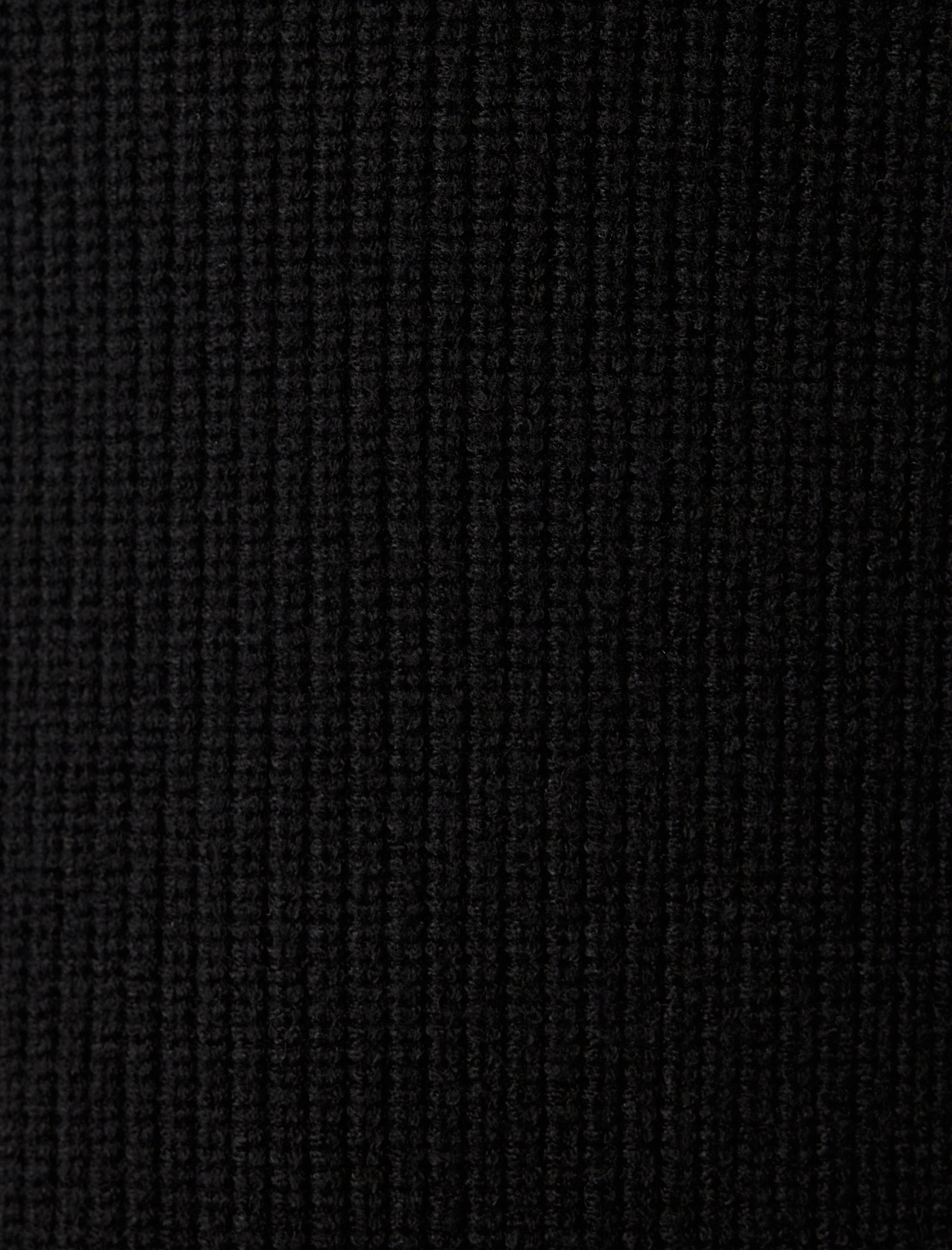   Kışlık Triko Kazak Yarım Fermuarlı Basic Dokulu Viskon Karışımlı