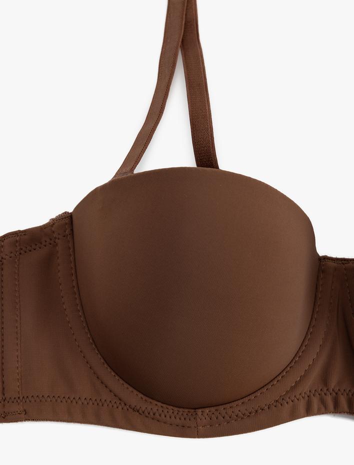  Straplez Sütyen Dolgusuz Balenli Sütyen Çıkarılabilir Askılı