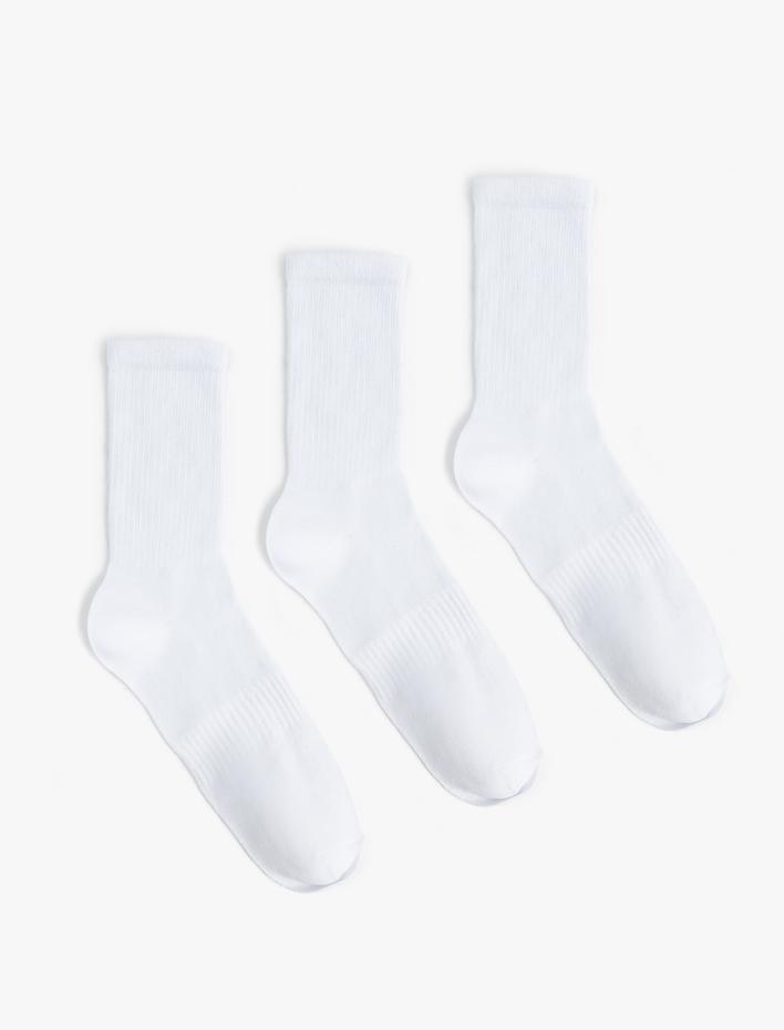 Erkek Pamuklu 3'lü Soket Tenis Çorabı Seti
