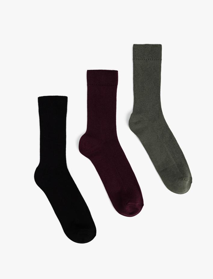 Erkek Soket Çorap Seti 3'lü Pamuk Karışımlı