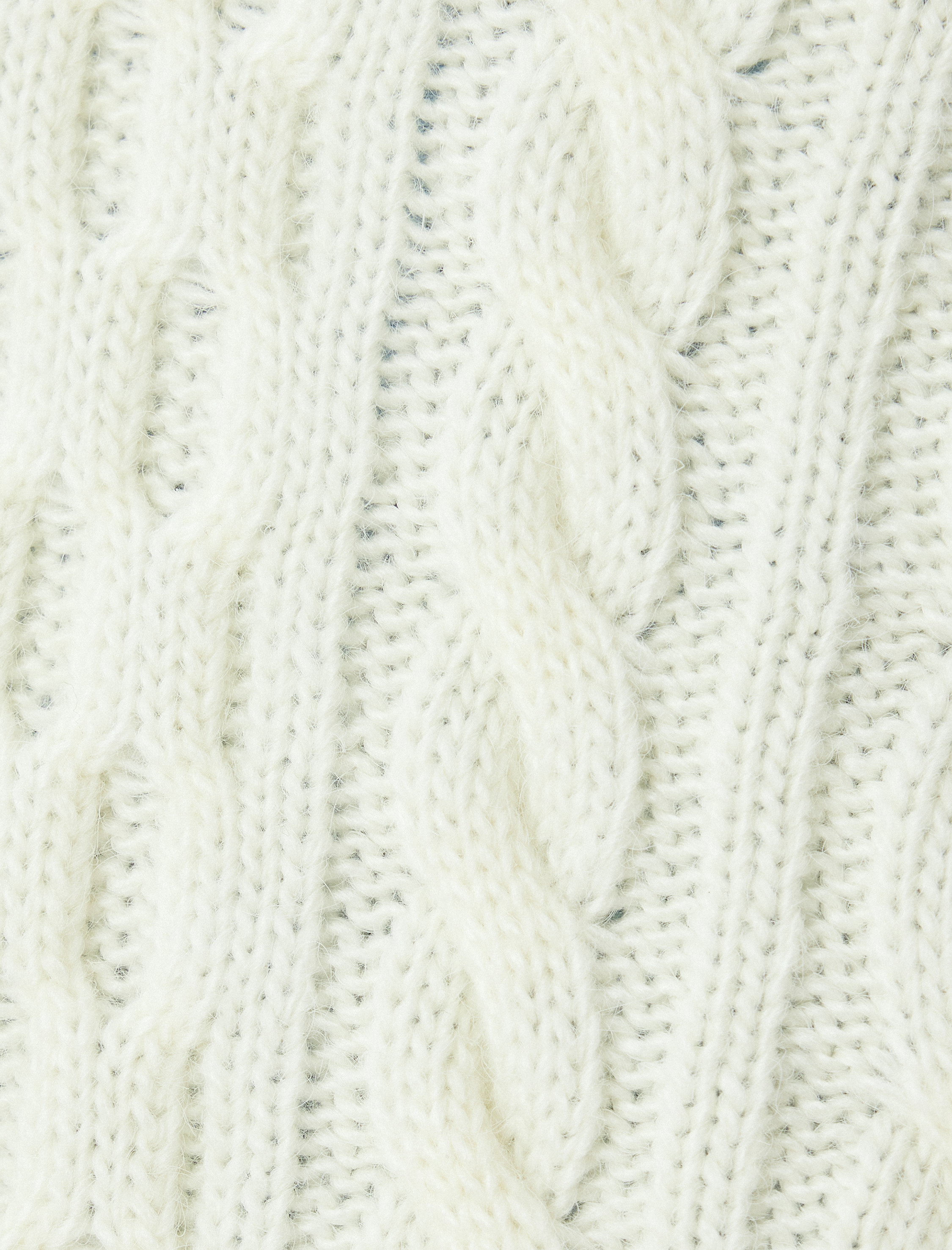 Koton X Sima Tarkan - Saç Örgü Dokulu Uzun Kollu Oversize V Yaka Kazak