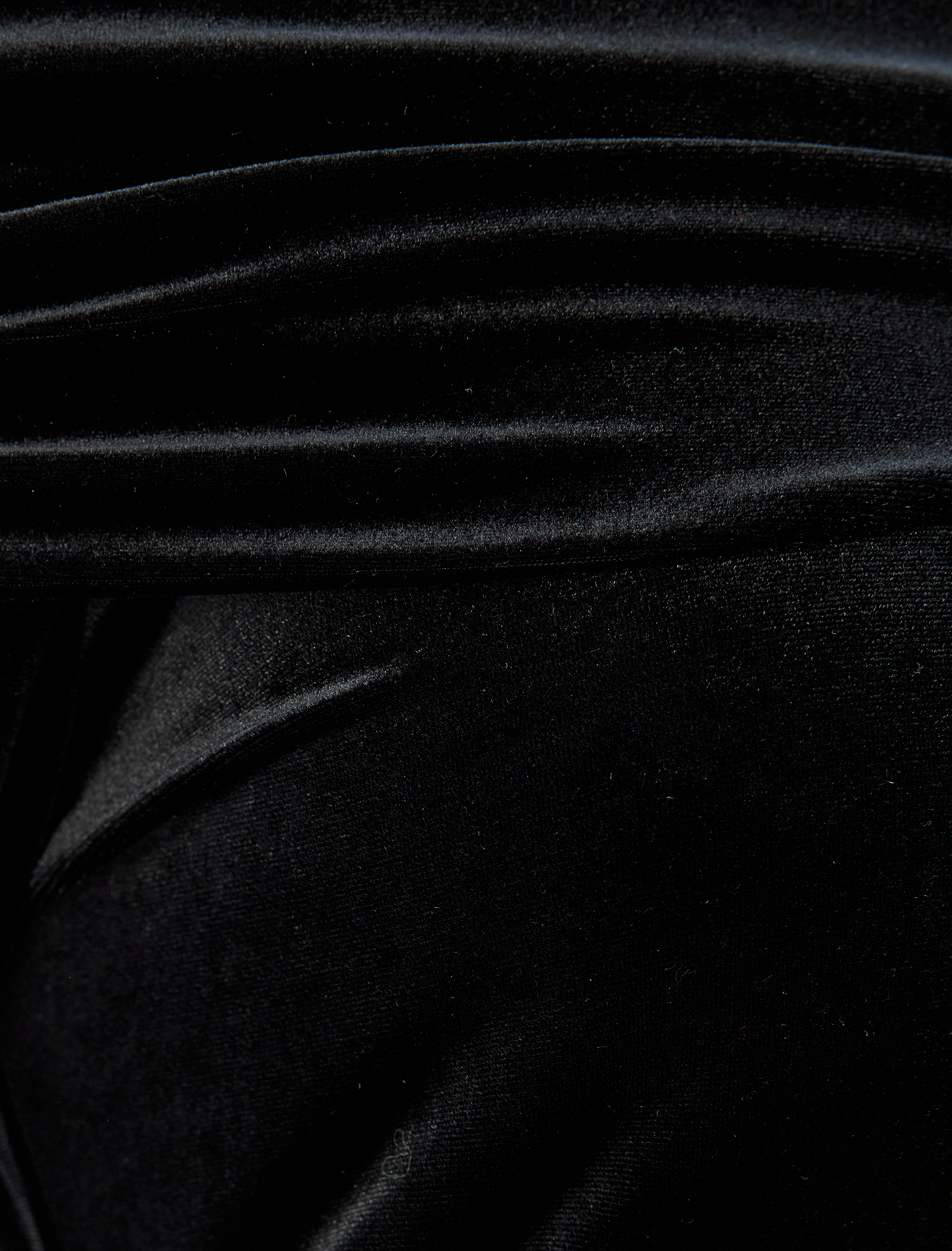 Mini Omzu Açık Kadife Elbise Uzun Kollu Kalem Form Slim Fit