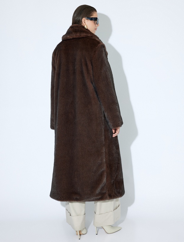 Suni Kürk Uzun Kaban Oversize Kruvaze_4