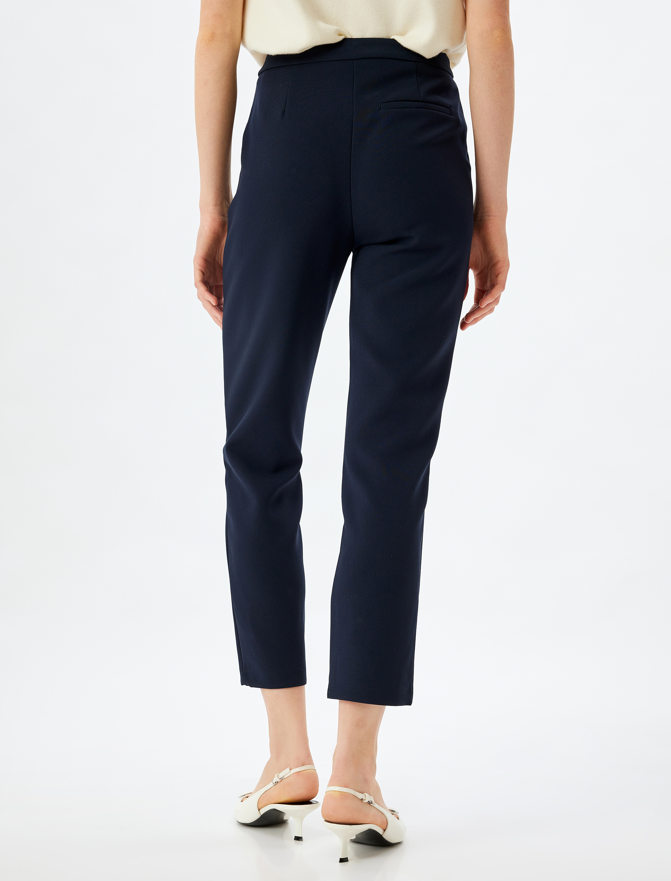   Cigarette Kumaş Pantolon Cepli Kısa Paça