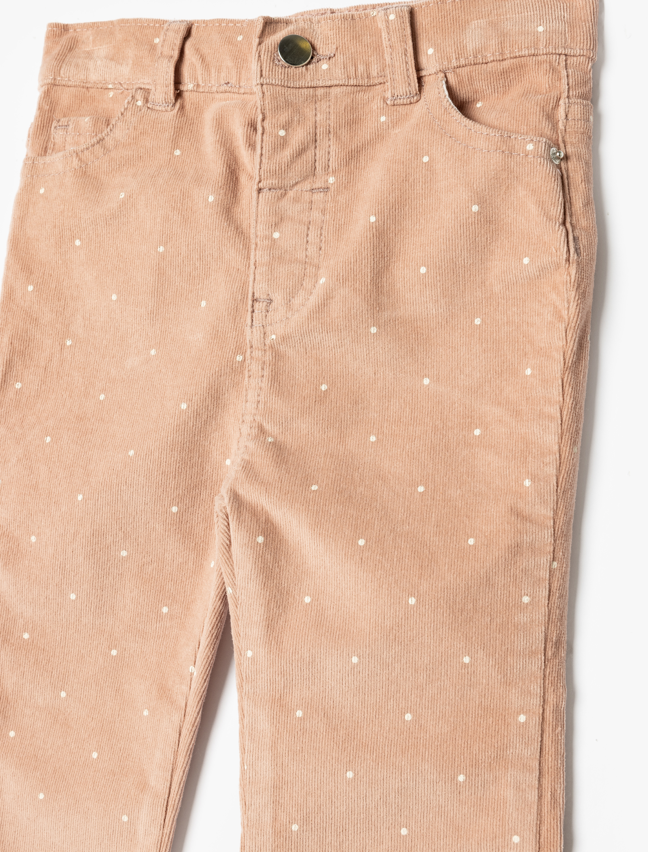 Kız Bebek Kadife Pantolon İspanyol Paça Pamuklu Cep Detaylı