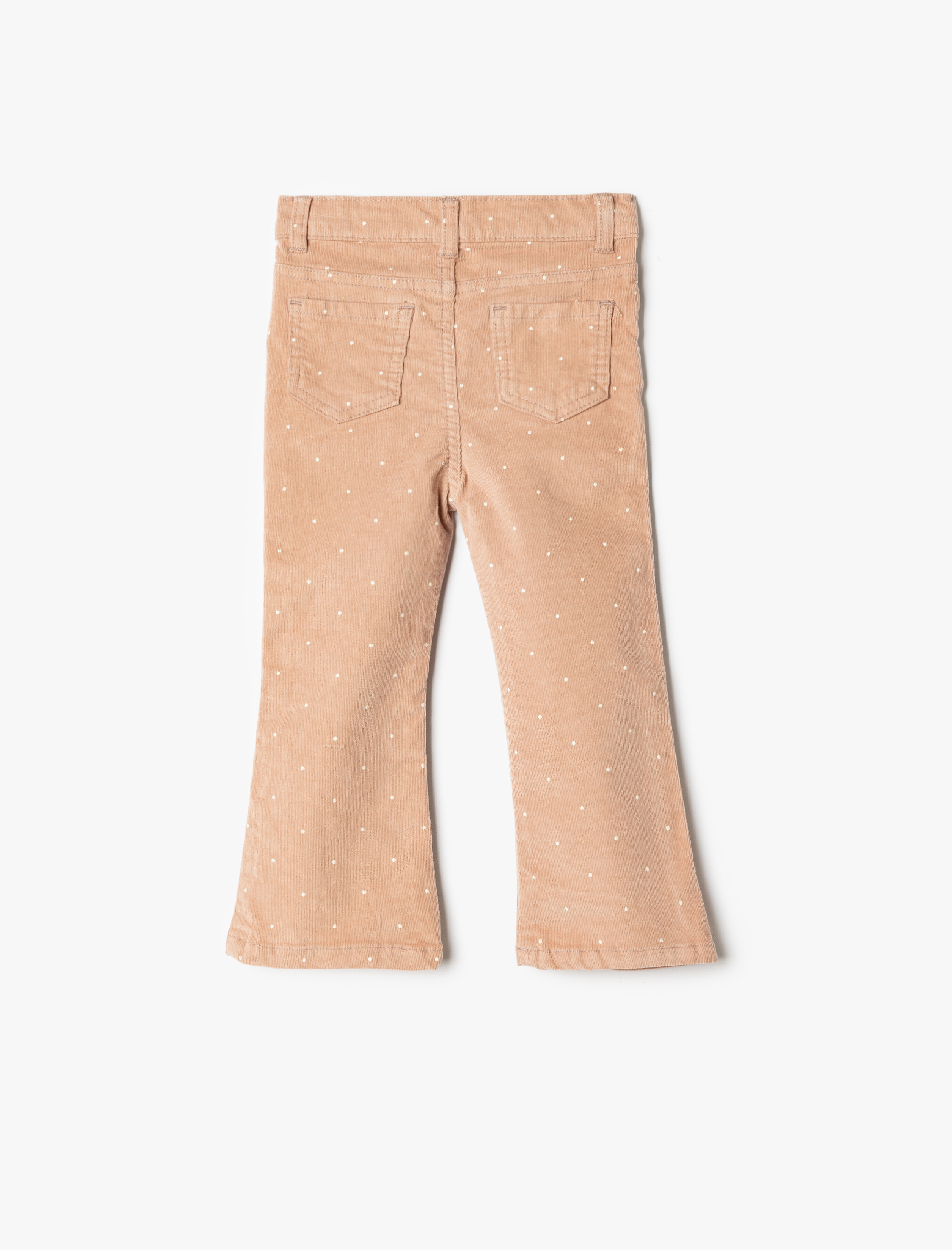 Kız Bebek Kadife Pantolon İspanyol Paça Pamuklu Cep Detaylı