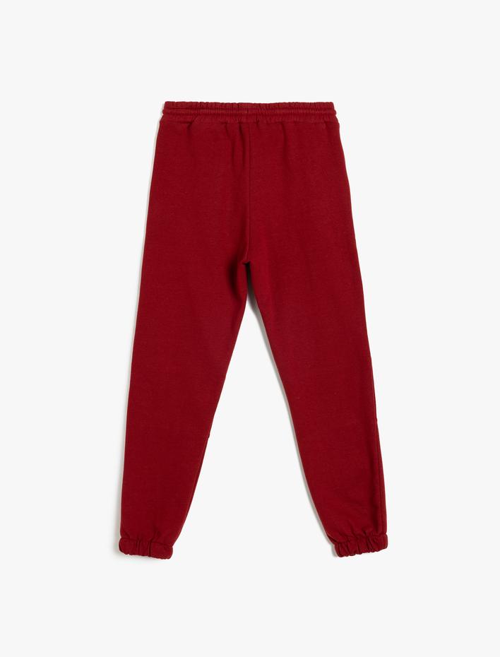 Erkek Çocuk Pamuklu Şardonlu Beli Bağlamalı Cep Detaylı Jogger Eşofman Altı