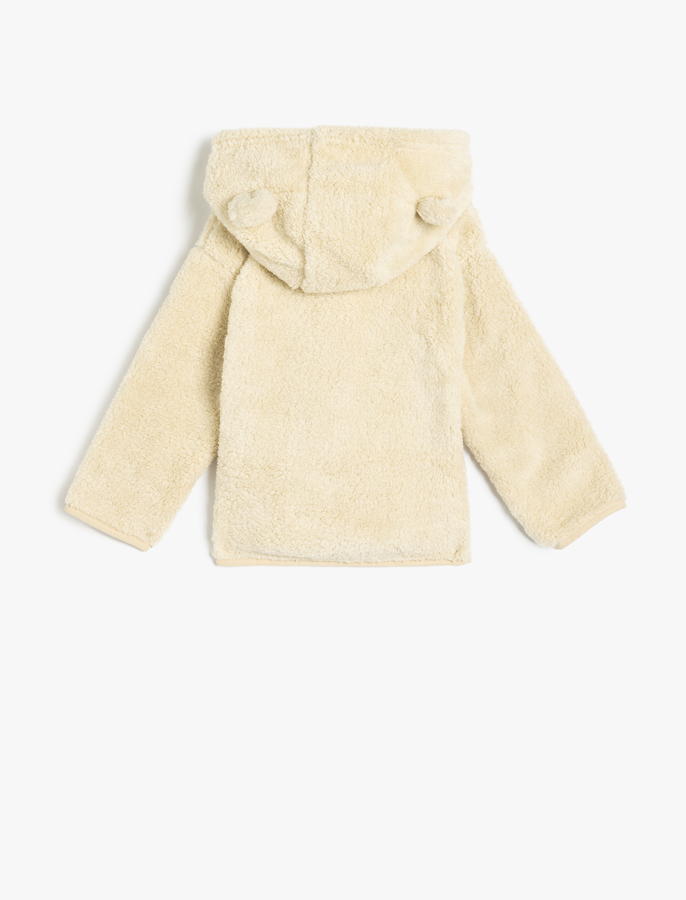  Erkek Bebek Peluş Sweat Kapşonlu Fermuarlı Uzun Kollu