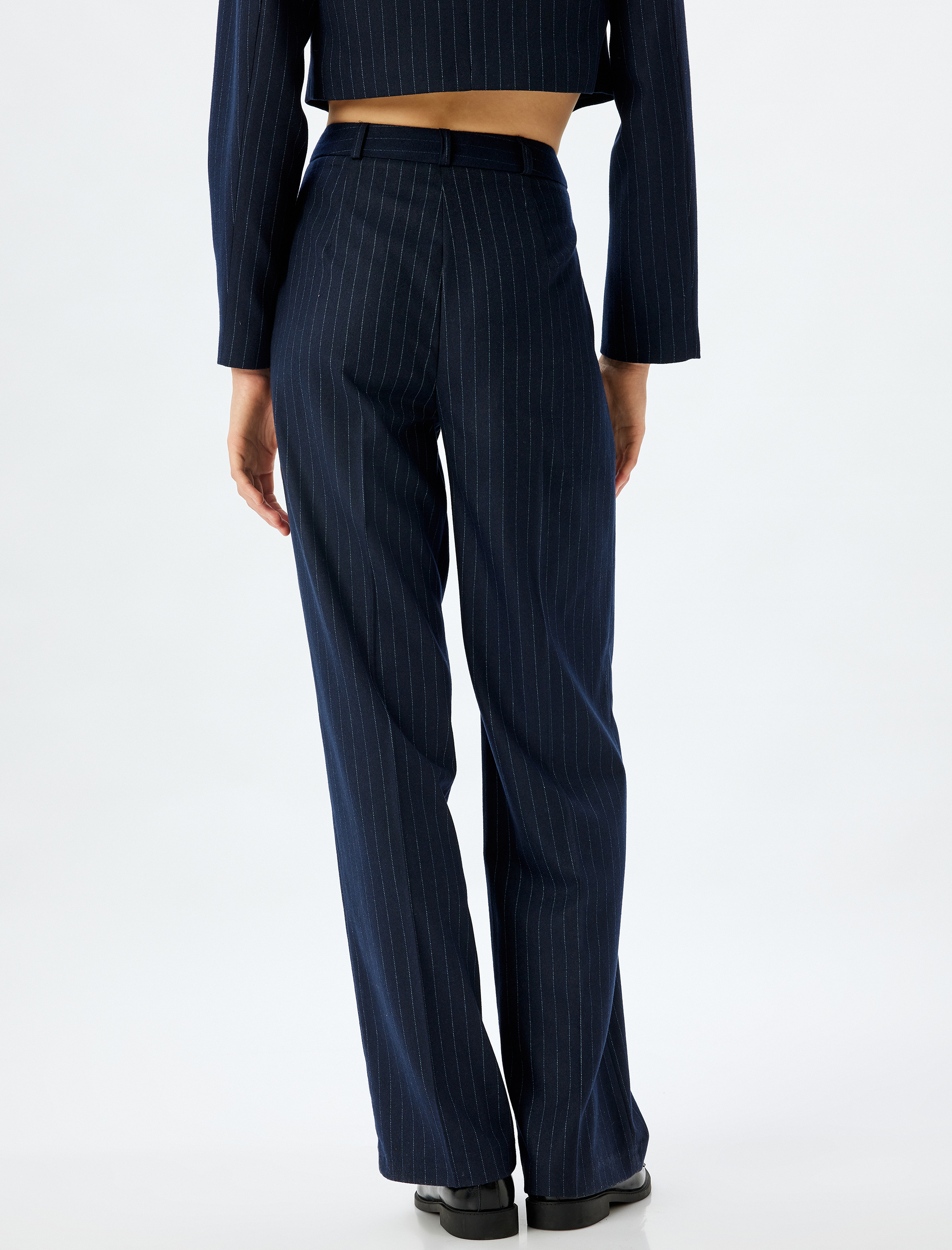   Geniş Paça Kumaş Pantolon Cepli