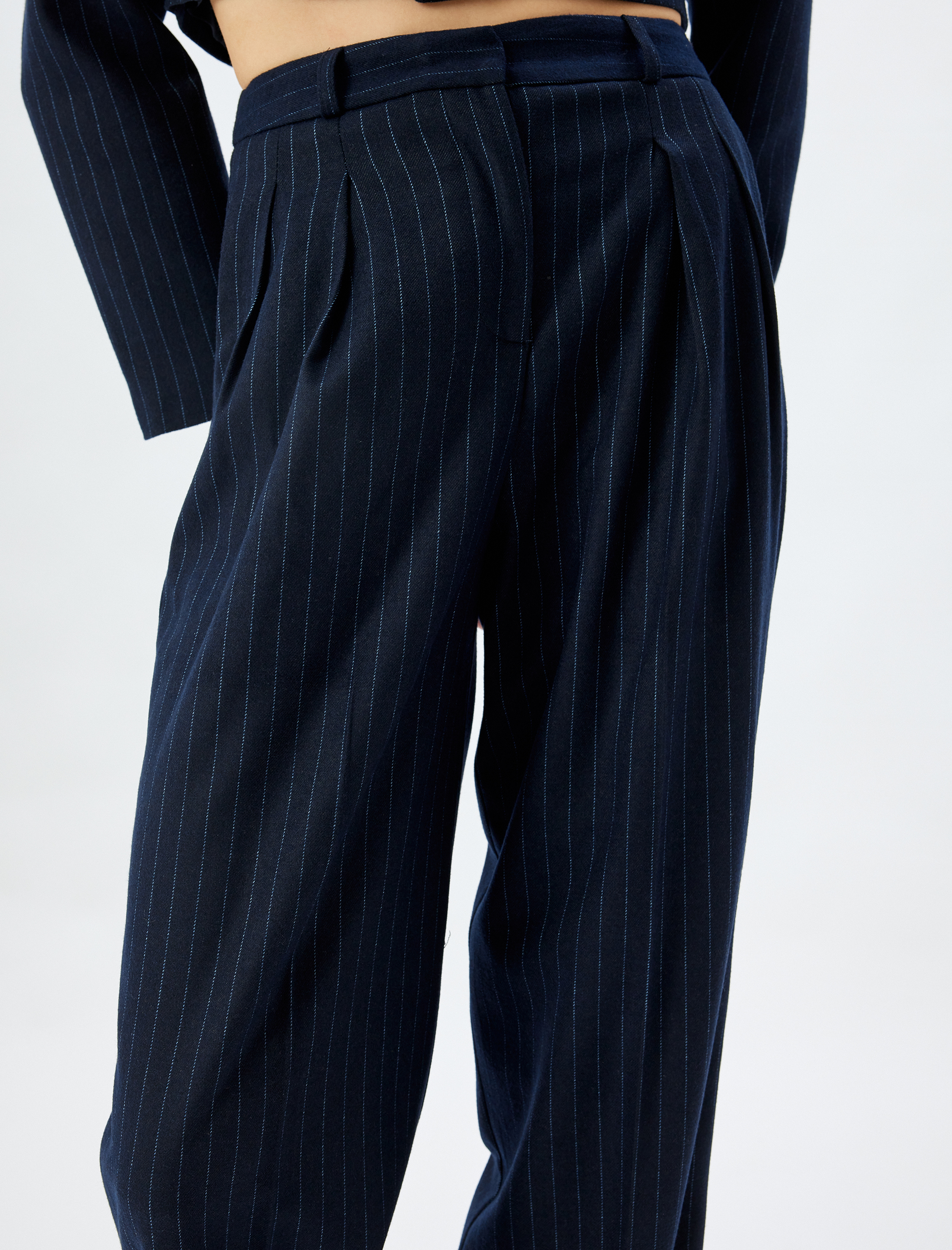   Geniş Paça Kumaş Pantolon Cepli