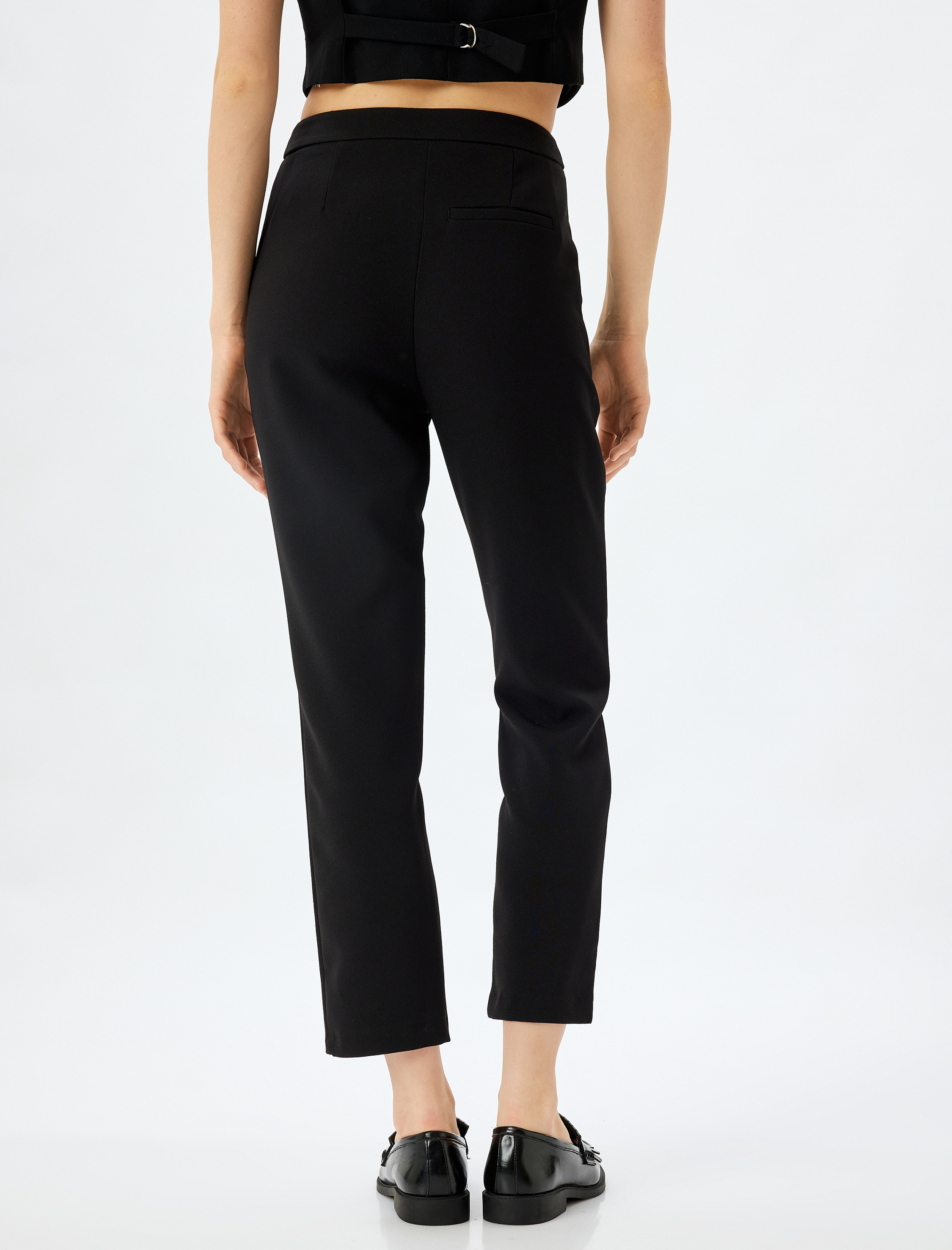   Cigarette Kumaş Pantolon Cepli Kısa Paça