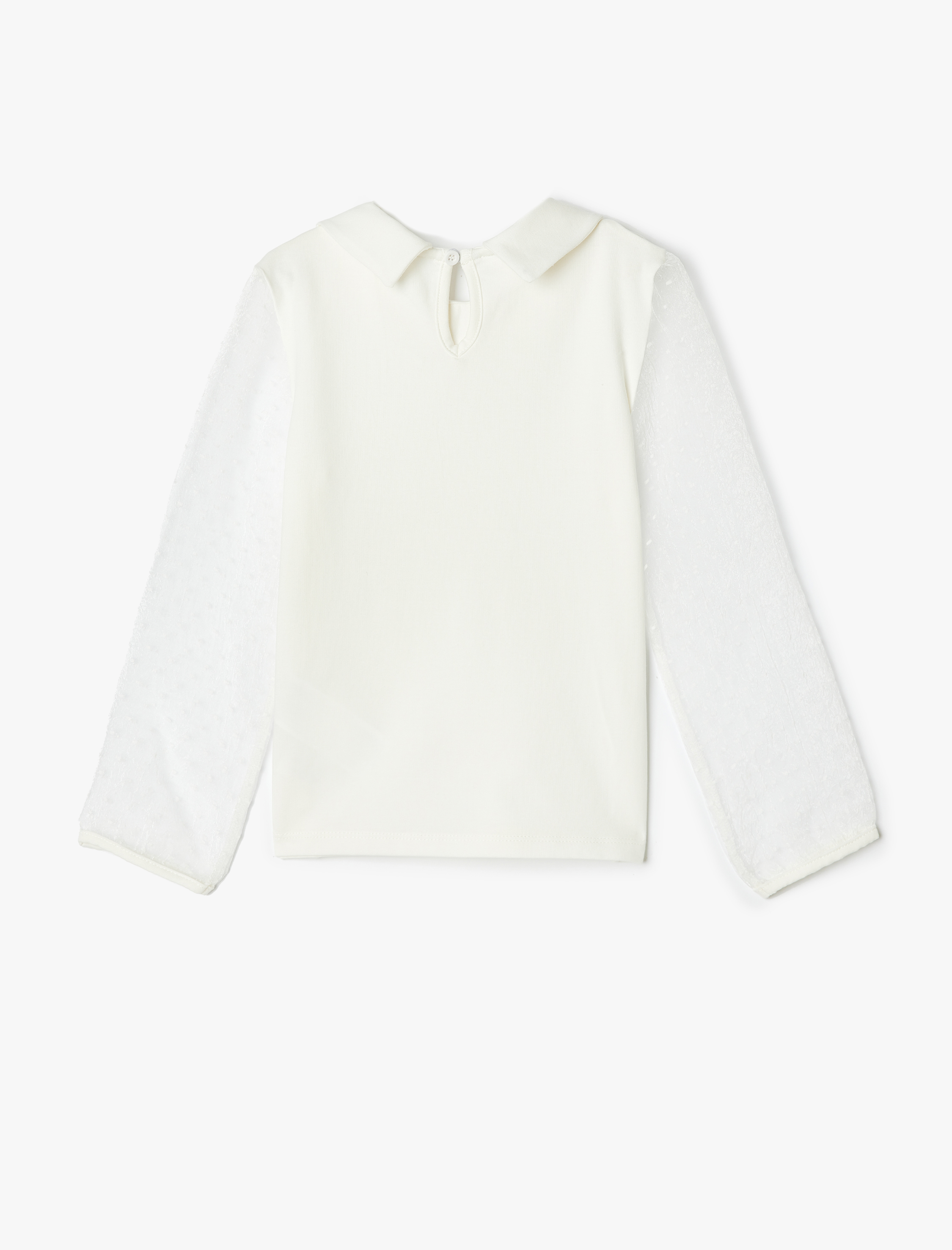  Kız Çocuk Uzun Kollu Pamuklu Bebe Yaka Okul Bluz