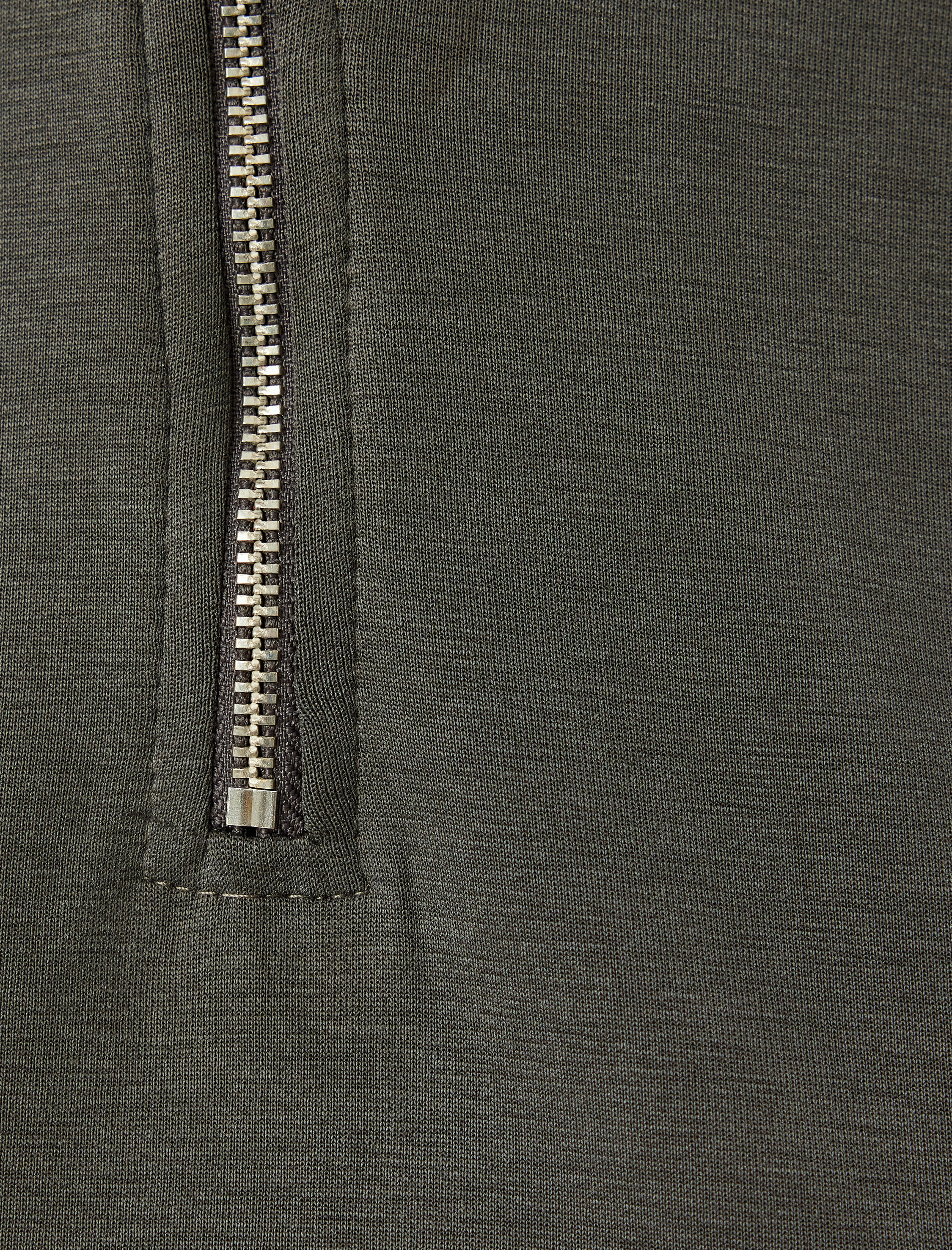   Yarım Fermuarlı Modal Dik Yaka Spor Sweatshirt