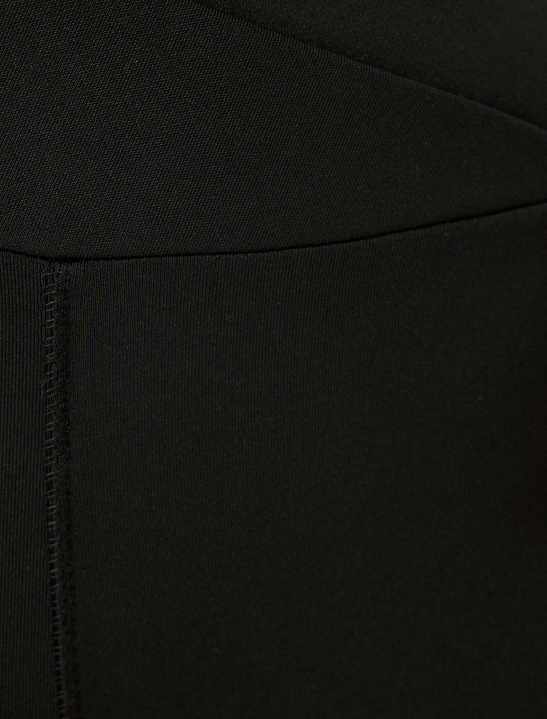   İspanyol Paça Spor Tayt Yüksek Bel Dikiş Detaylı Slim Fit İnterlok