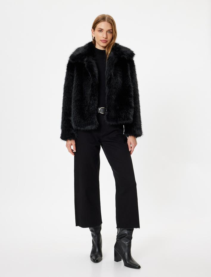  Koton X Sibil Çetinkaya - Uzun Kollu Peluş Mont