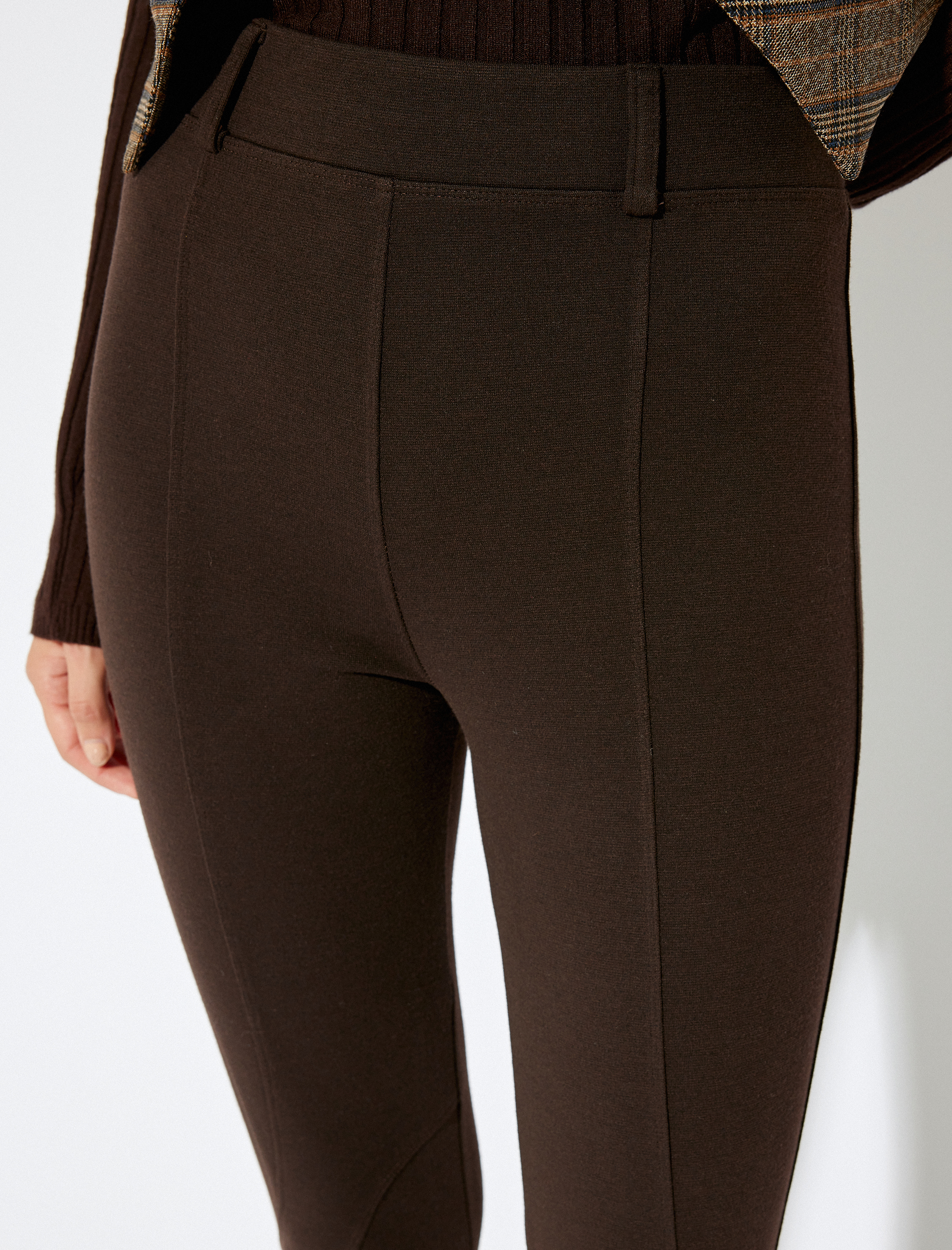   Koton X Sima Tarkan - Tayt Pantolon Nervür Detaylı Standart Bel Skinny