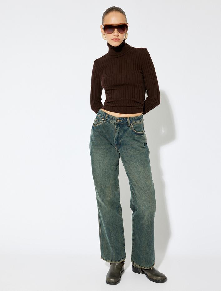  Koton X Sima Tarkan - Balıkçı Yaka Triko Kazak Uzun Kollu Slim Fit