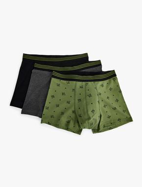 3'lü Boxer Seti Pamuklu Oyun Baskılı