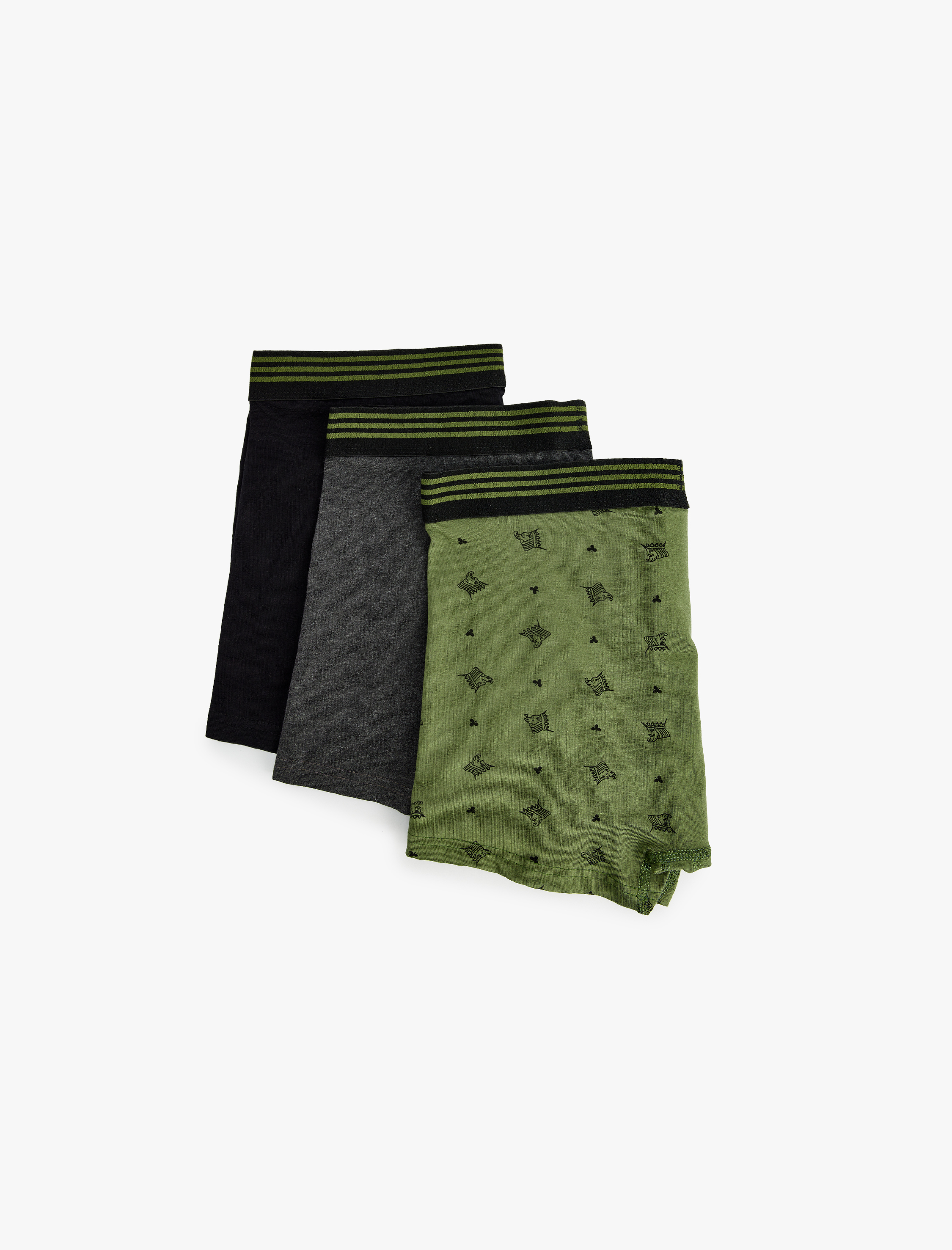   3'lü Boxer Seti Pamuklu Oyun Baskılı