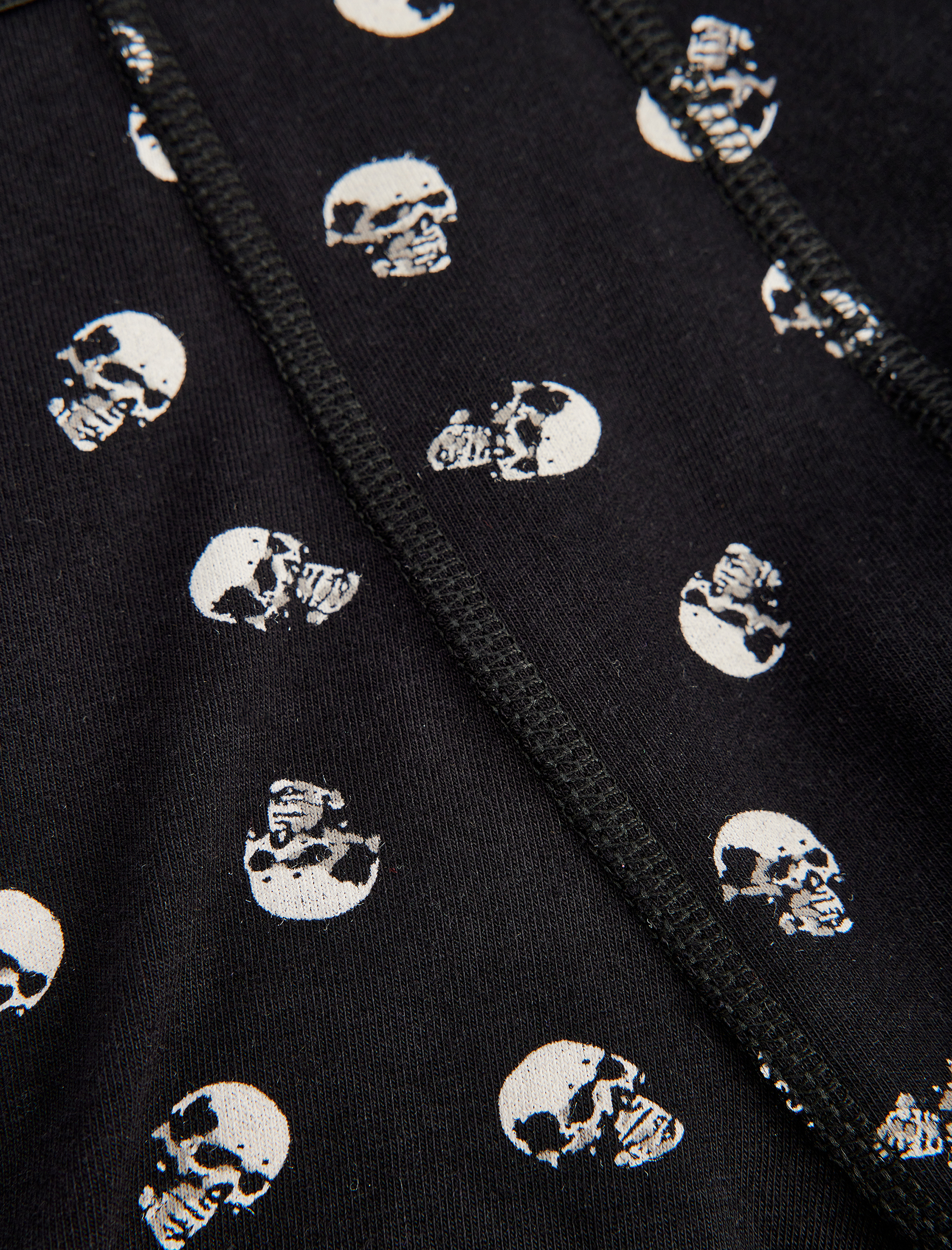 3'lü Boxer Seti Slim Fit Kuru Kafa Baskılı Pamuklu