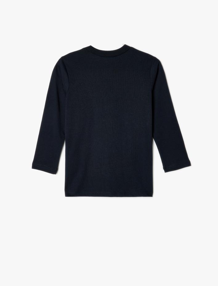 Erkek Çocuk Batman Tişört Lisanslı Uzun Kollu Bisiklet Yaka Pamuklu