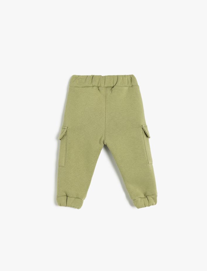 Erkek Bebek Jogger Eşofman Altı Cepli Beli Bağlamalı Şardonlu