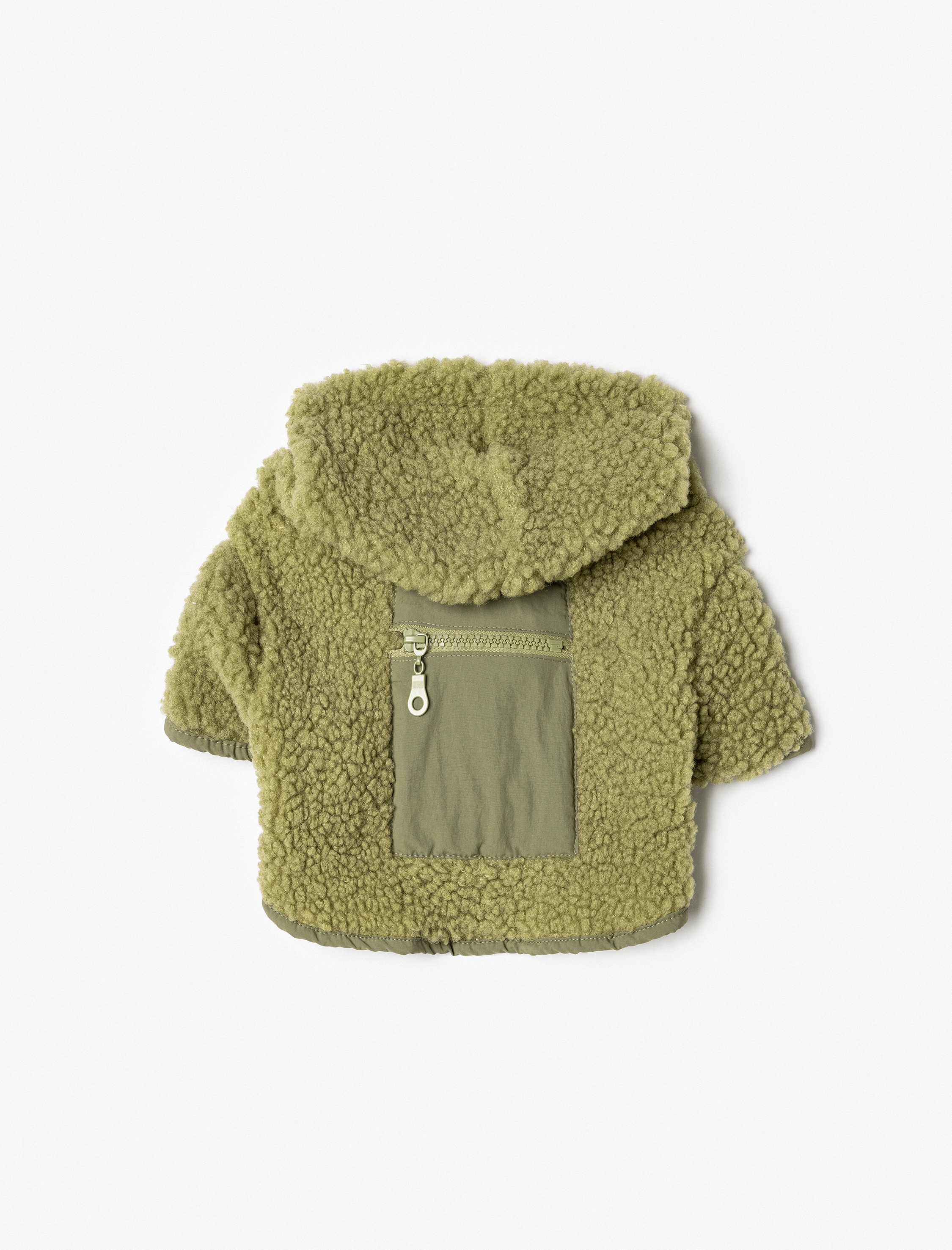   Peluş Köpek Sweatshirt Kapüşonlu Fermuarlı