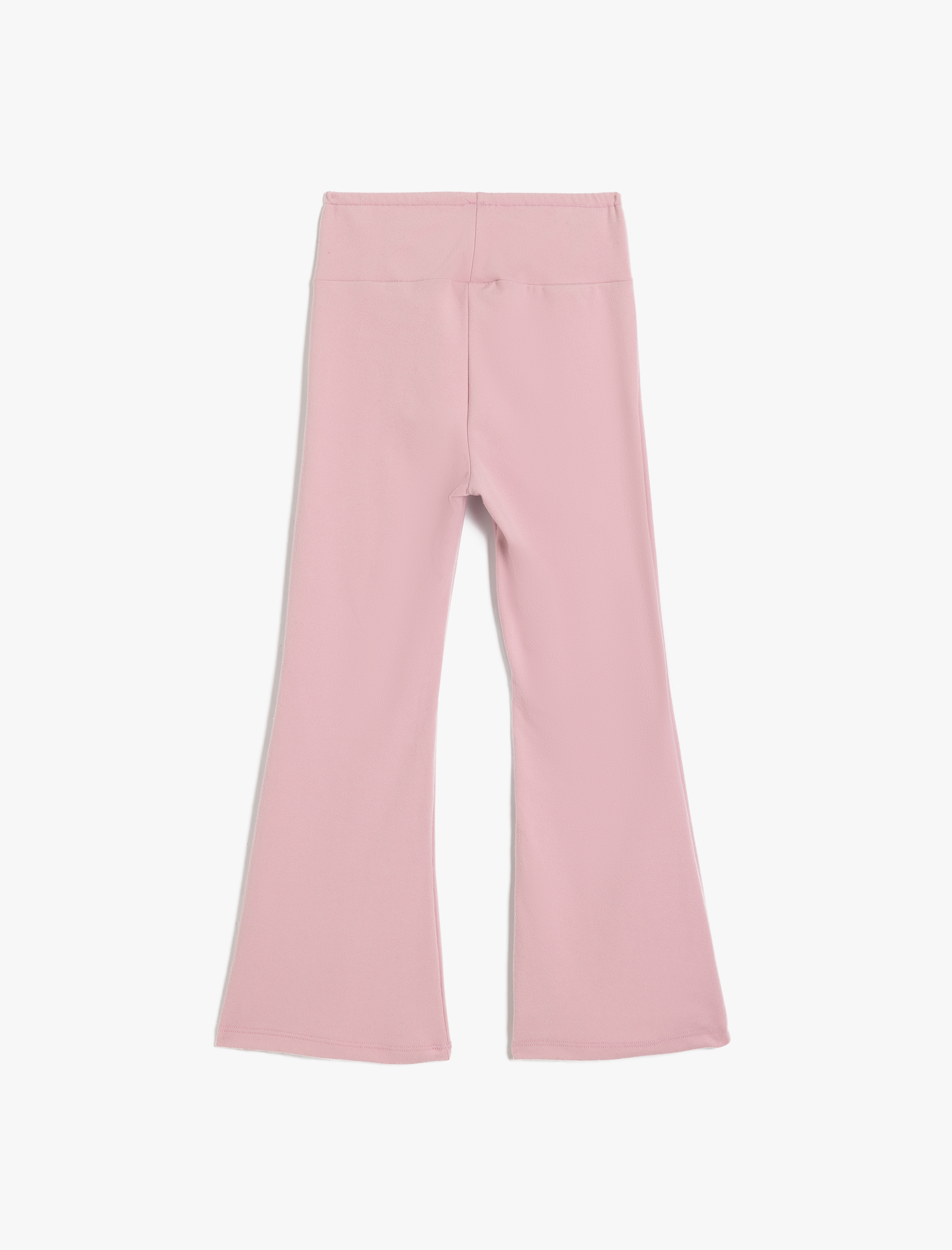  Kız Çocuk Beli Lastikli İspanyol Paça Pantolon