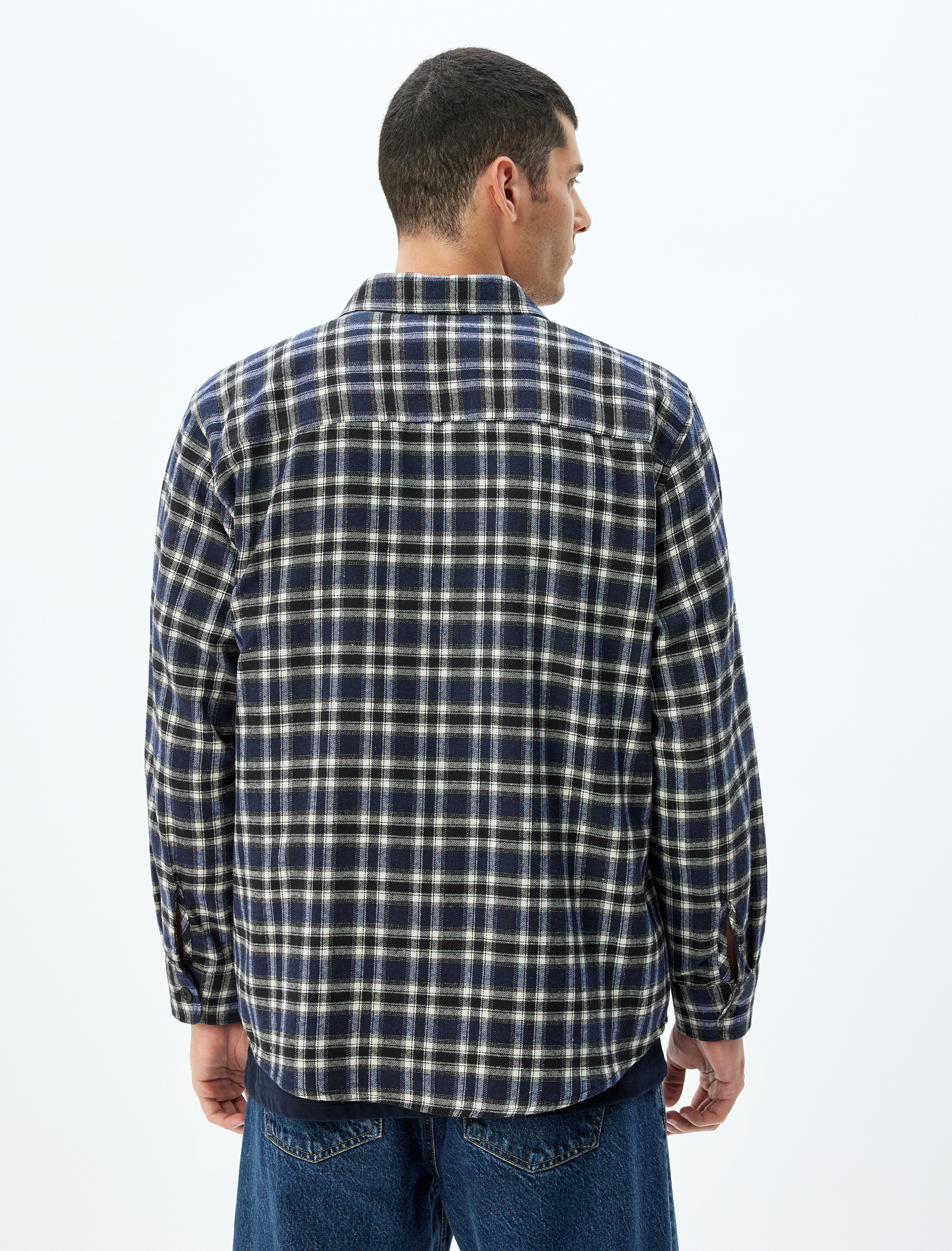   Oduncu Gömleği Uzun Kollu Kapaklı Cep Detaylı Pamuk Karışımlı Regular Fit